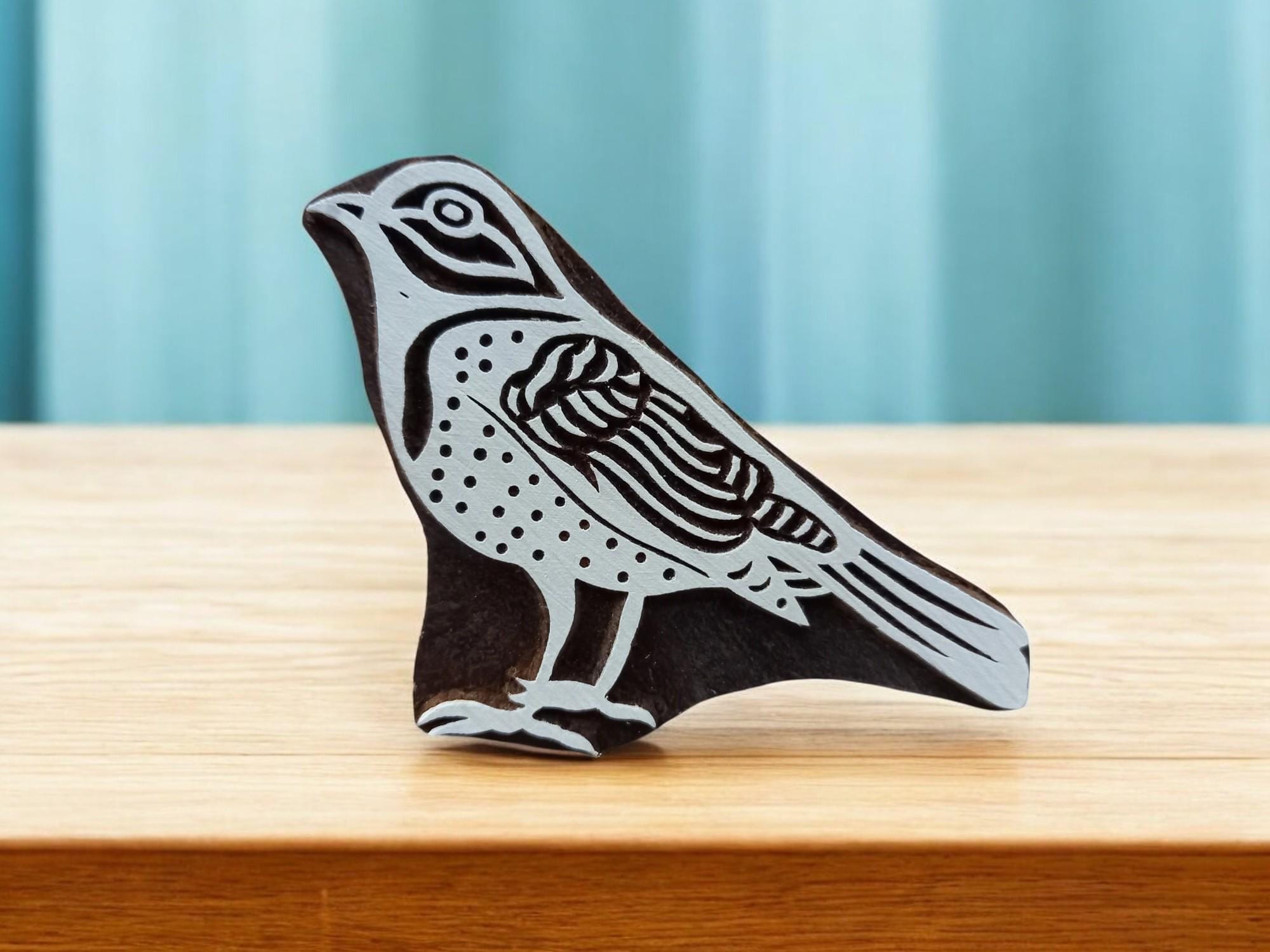Goldfinch Bird ,pottery stamp ceramic mould scrapbooking tjap batik printing floral carved stamps.