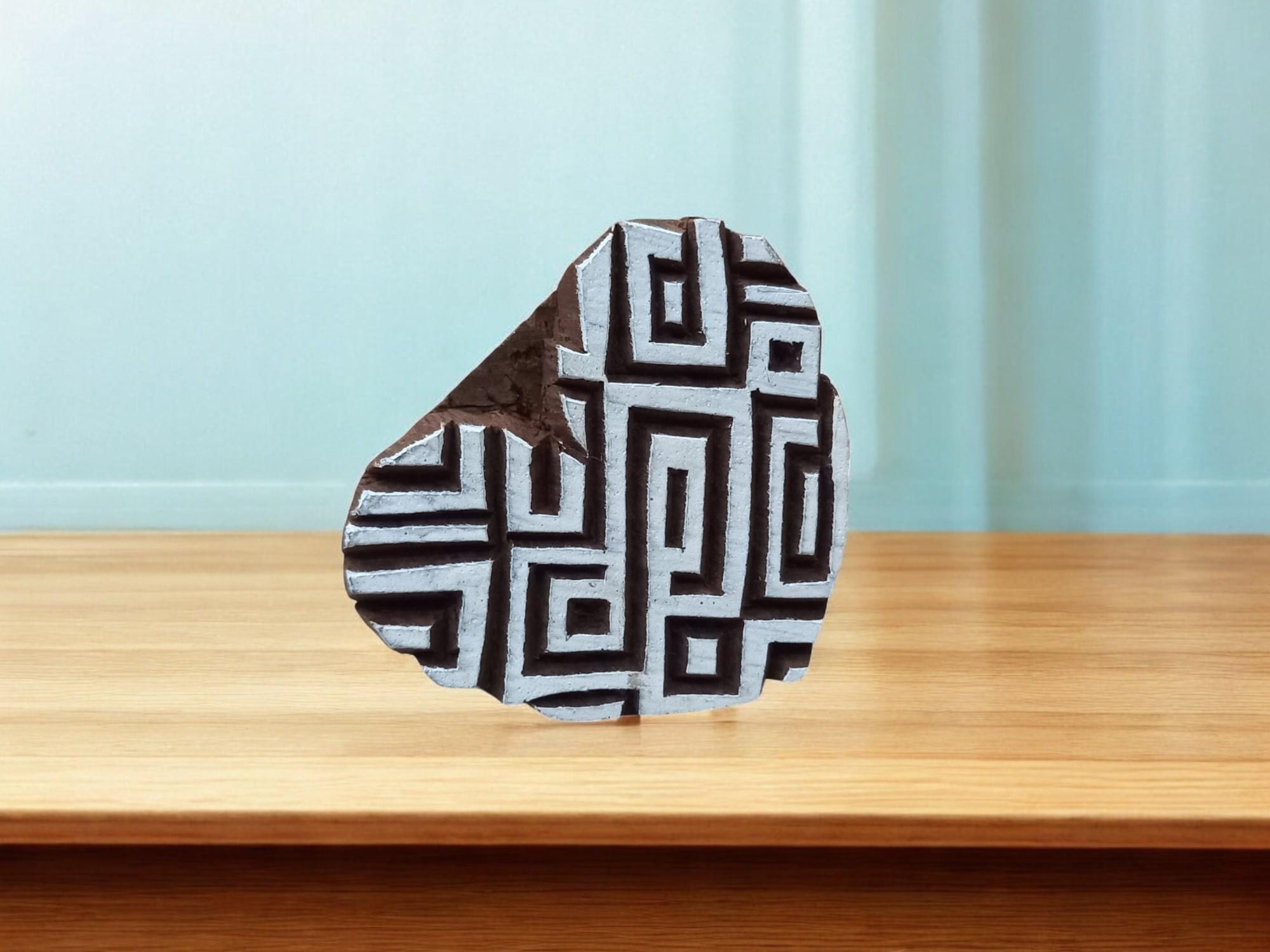 Abstract Geometric Heart ,pottery stamp ceramic mould scrapbooking tjap batik printing floral carved stamps.