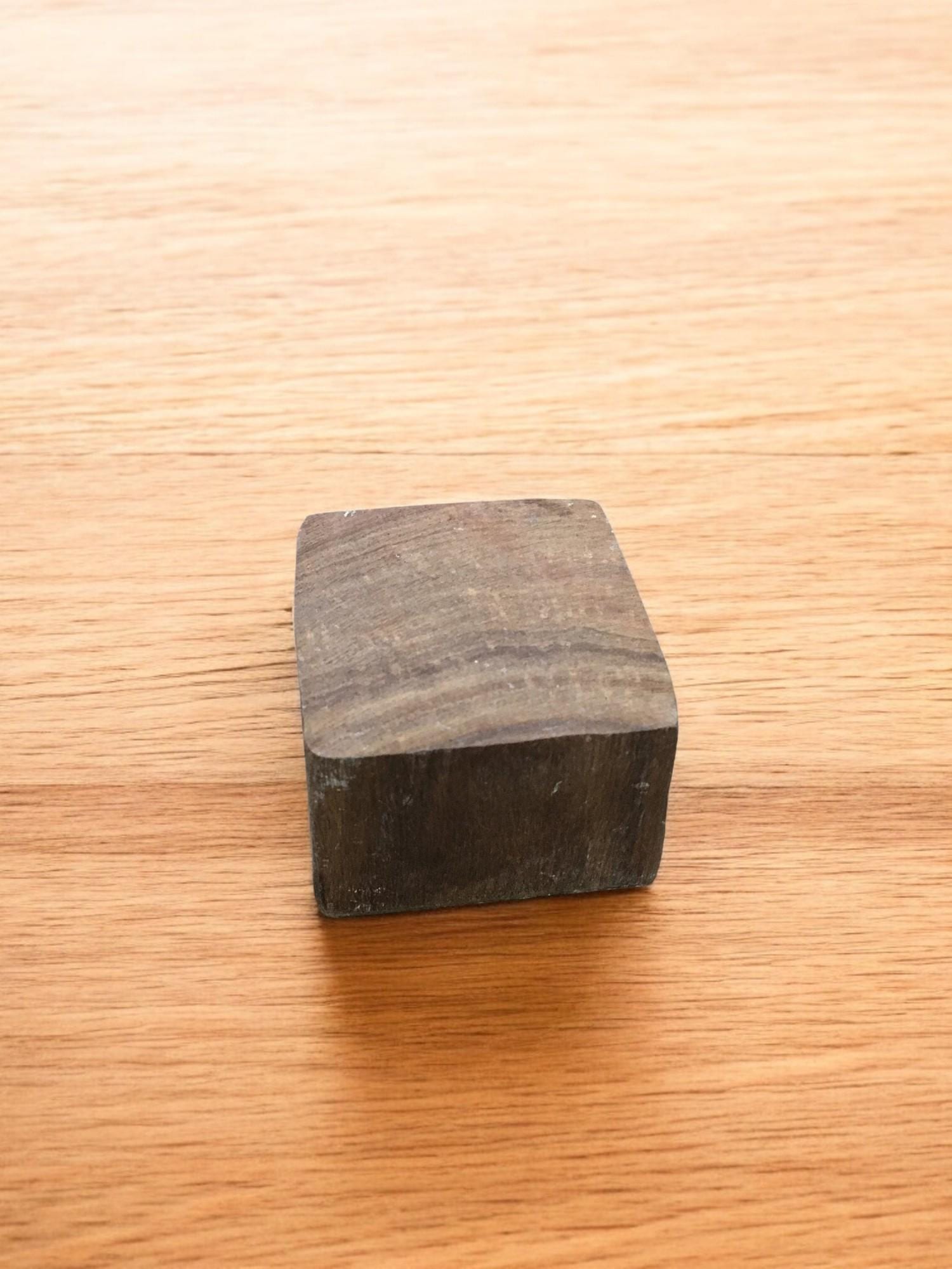 Geometric Square Wood Stamp: Hand Carved Printing Block