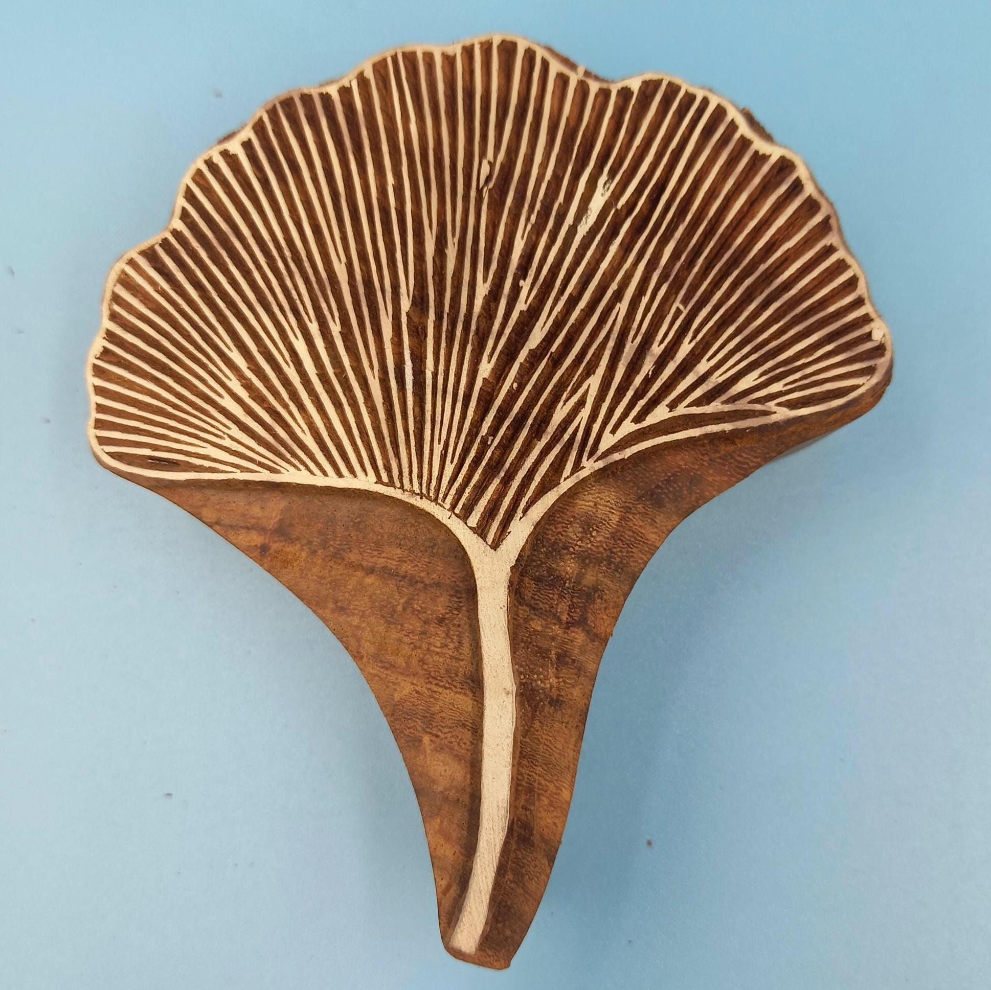 Fern Leaf Wooden Printing Block Pottery Stamp, Batik Tjaps, Blaudruck stempel