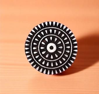 Indian Wooden Printing Block - Stylised Circle 7