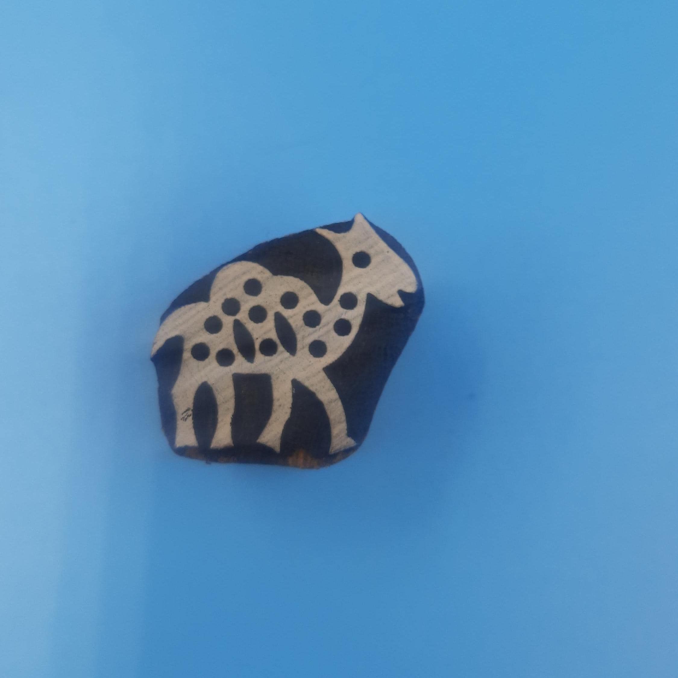 Mini Camel Wooden Printing Block Pottery Stamp, Batik Tjaps, Blaudruck stempel