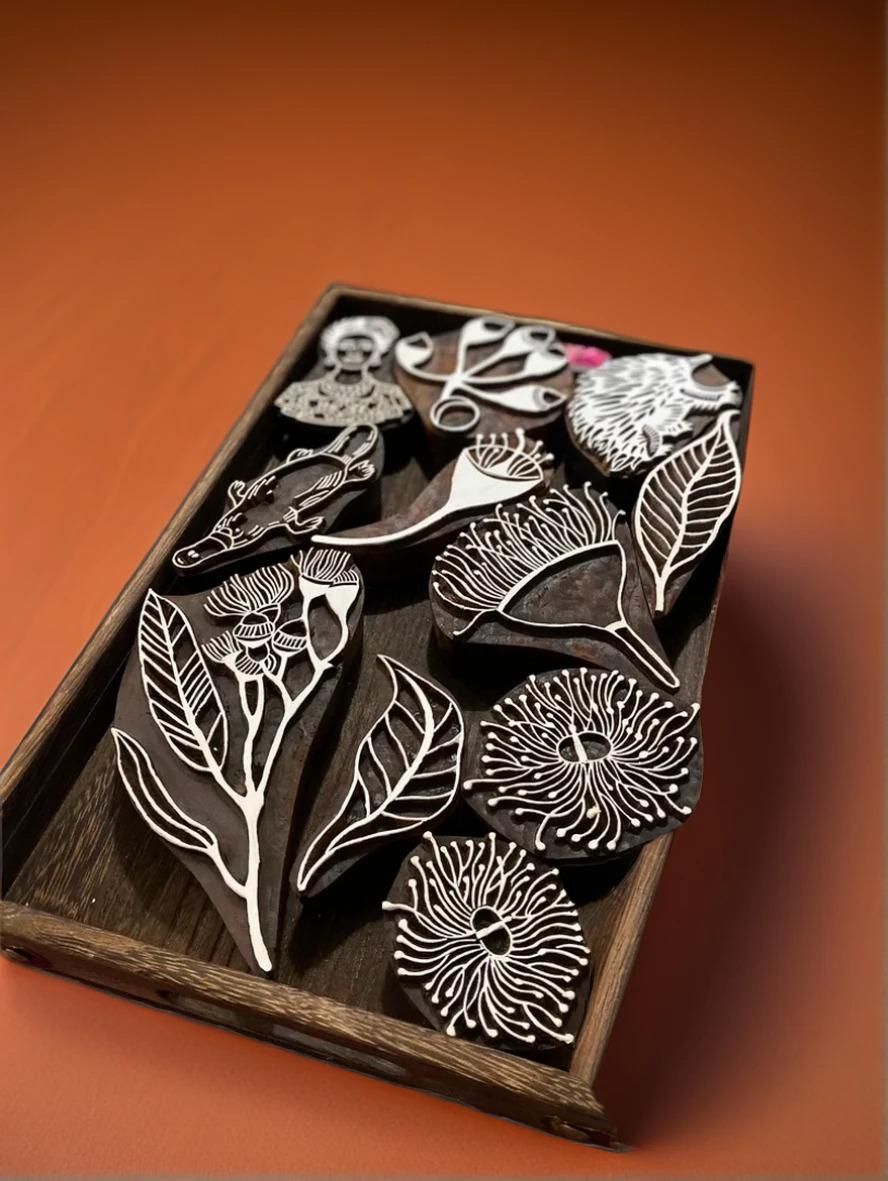 Eucalypt Blossom Wood Block Stamp