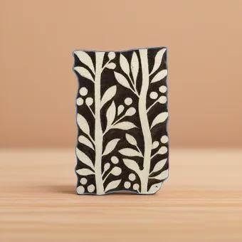 Indian Wooden Printing Block - Leaf Vine Repeat