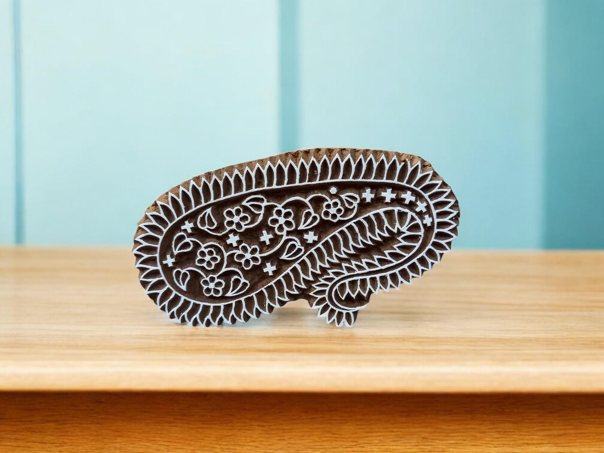 Detailed Paisley ,pottery stamp ceramic mold scrapbooking tjap batik printing floral carved stamps.