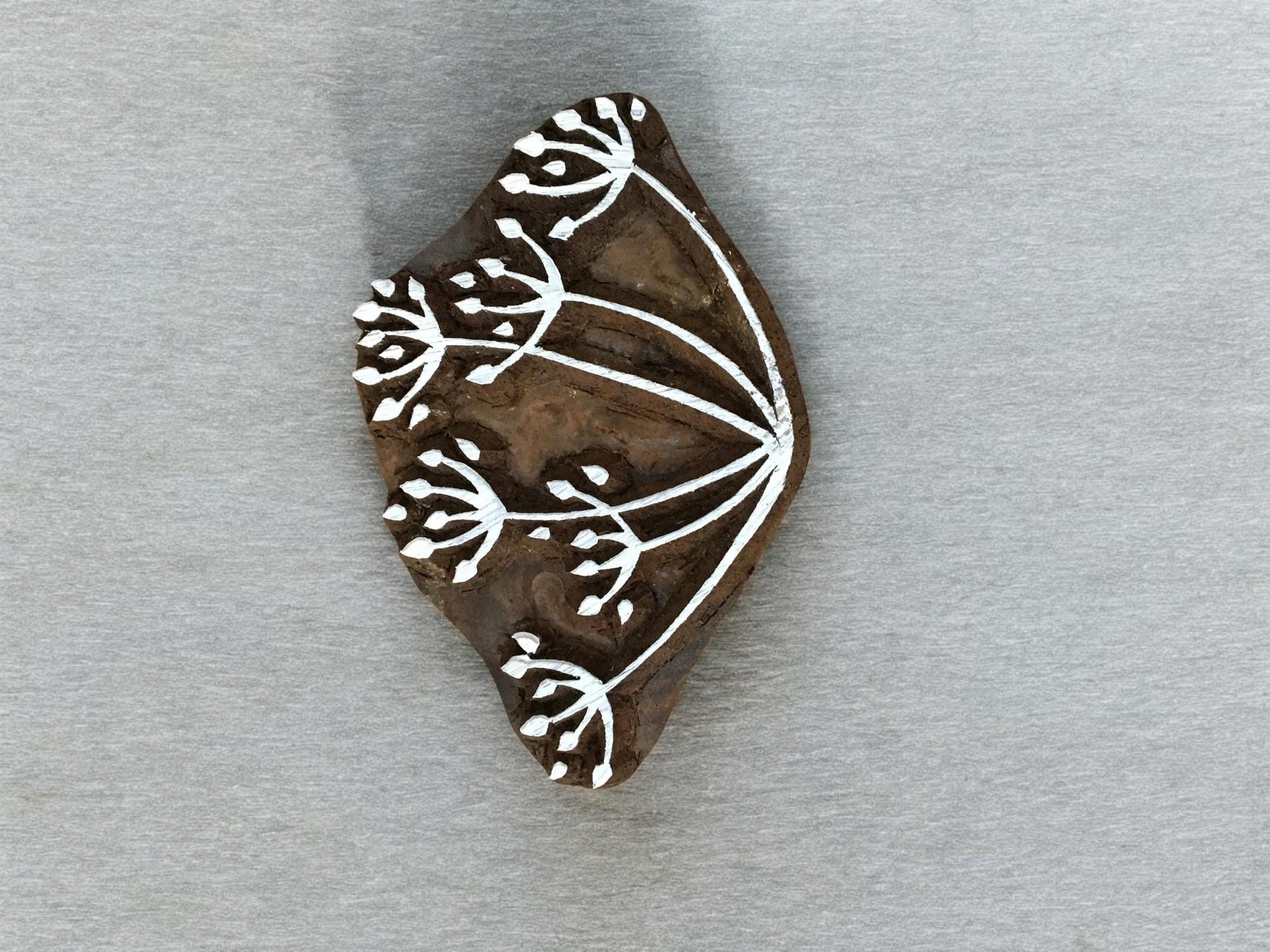 Grass Buds, pottery stamp ceramic mold scrapbooking tjaps batik printing floral carved stamps.
