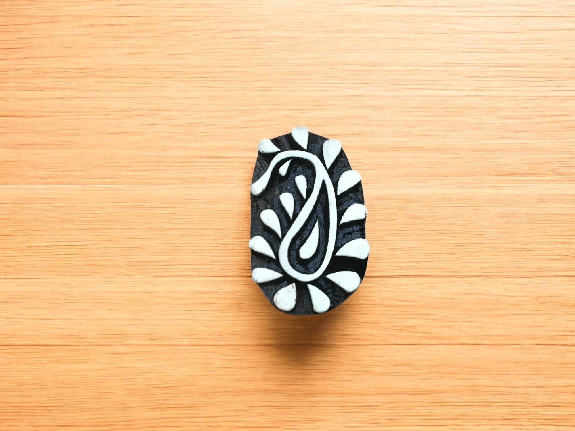 Paisley Wood Stamp Block Set, Hand Carved Indian Textile Printing