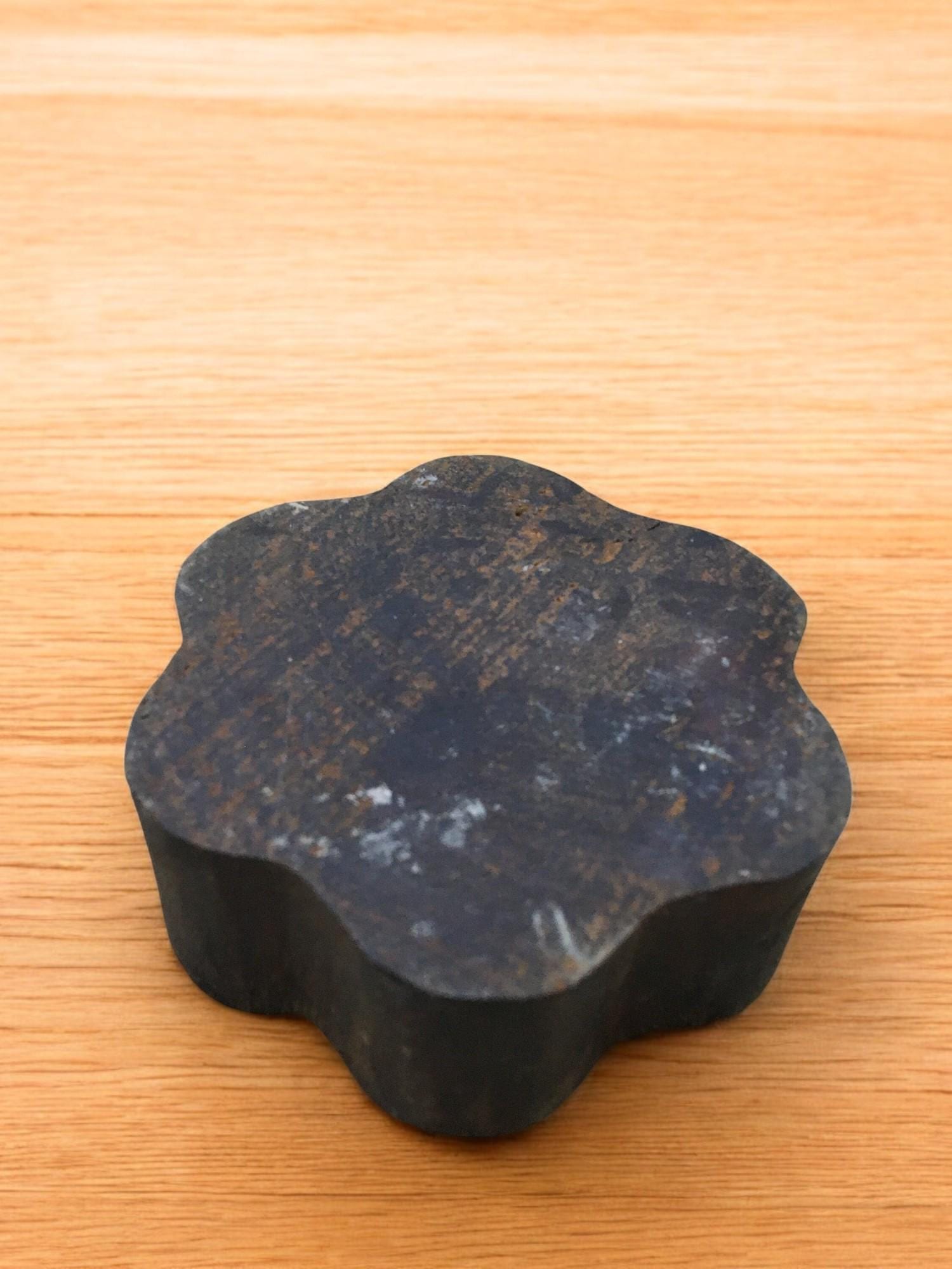 Geometric Mandal, round hand carved Indian wood printing block; textile stamp; pottery stamp,