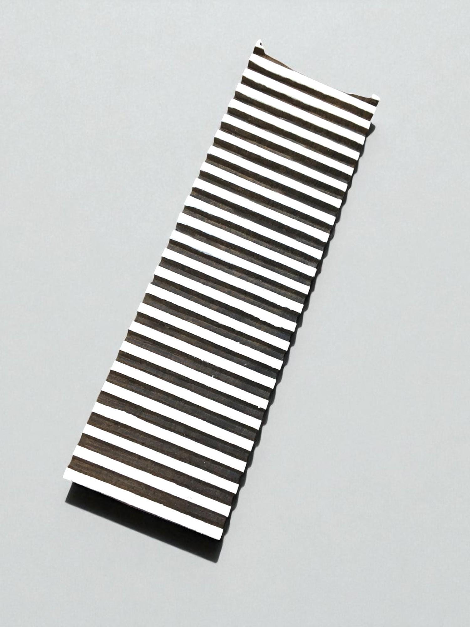 Stripy Border,  hand carved Indian wood printing block; textile stamp; pottery stamp,