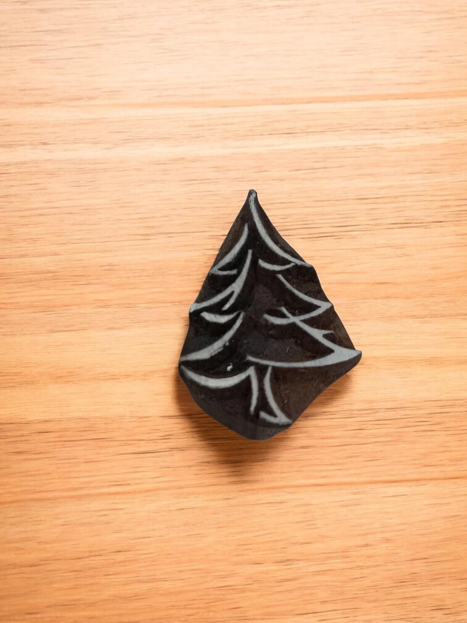 Abstract Christmas Tree ,pottery stamp ceramic mold scrapbooking tjap batik printing floral carved stamps.