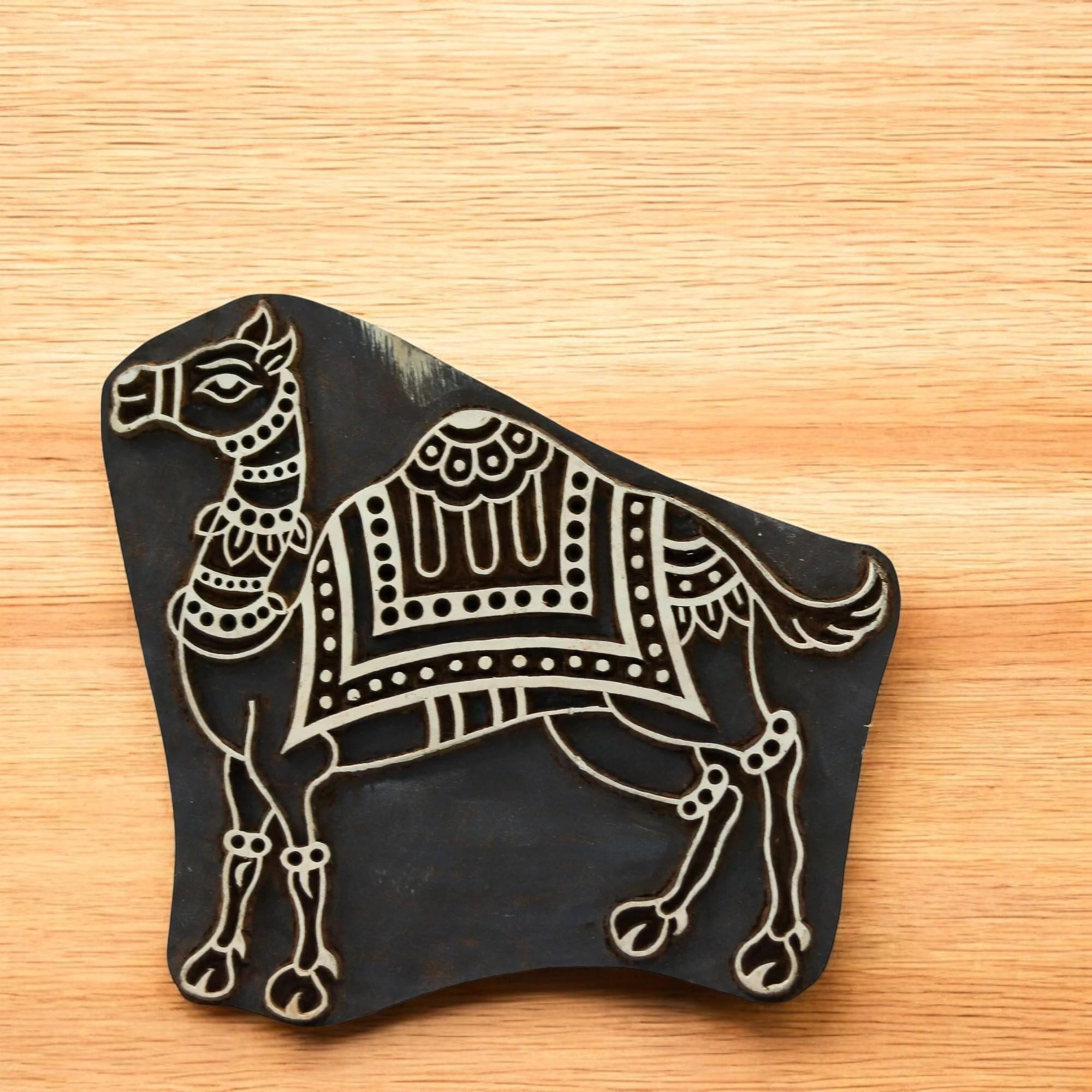 Large Camel Wooden Stamp