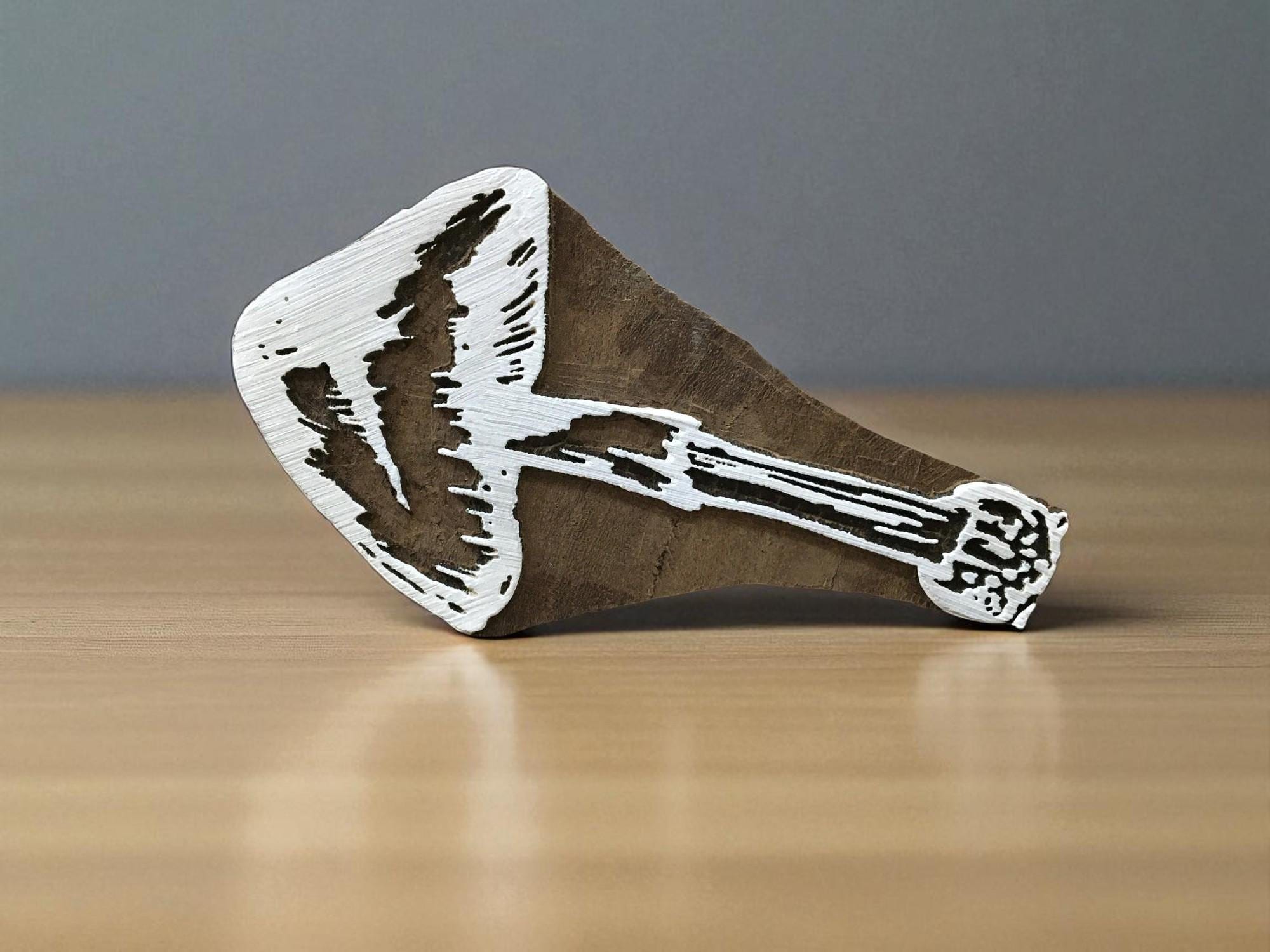 Wood Fungi Mushroom Wooden Batik Pottery Stamp