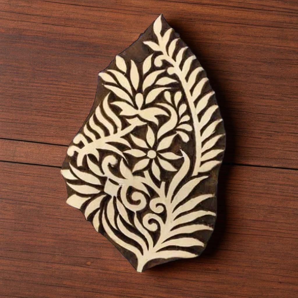 Floral Paisley Wood Block