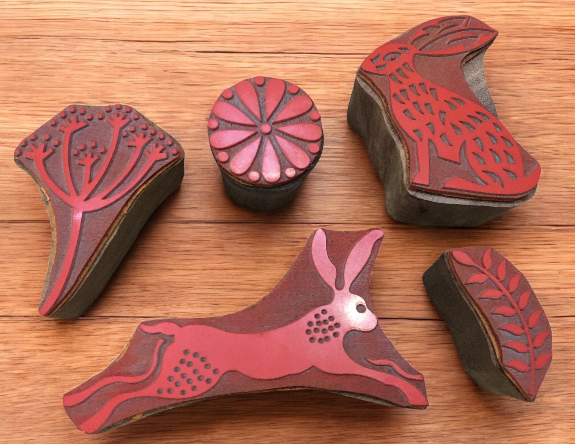Hares and Seed Block Set stamp