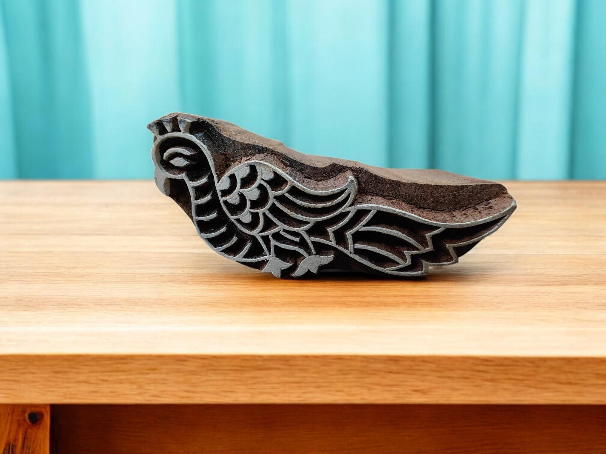 Silent Peacock pottery stamp ceramic mold scrapbooking tjap batik printing floral carved stamps.