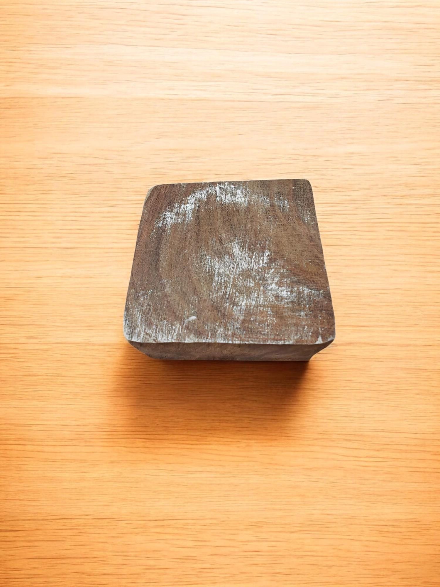 Mandala Square pottery stamp ceramic mold scrap booking tjap batik printing floral carved stamps.