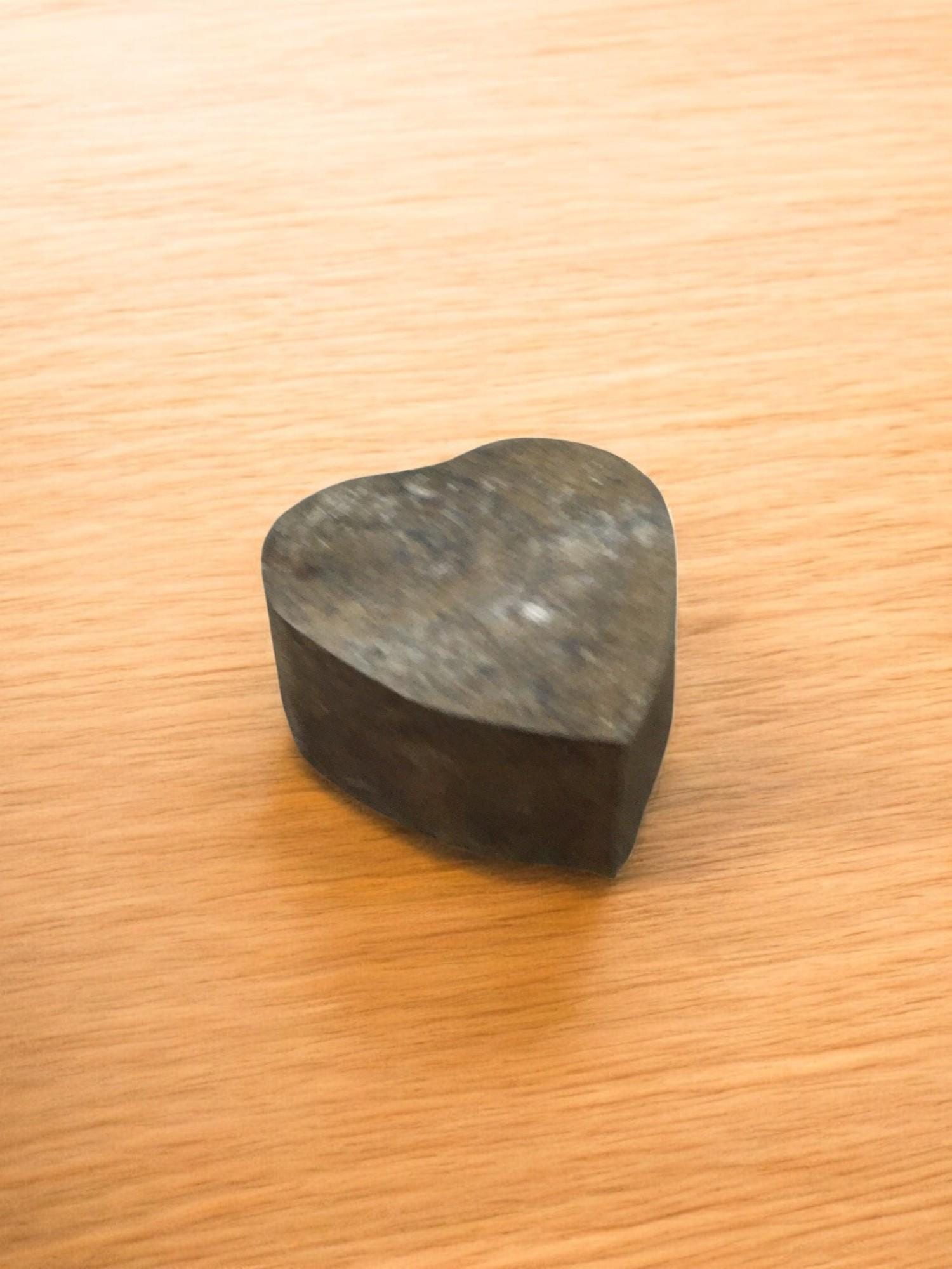Hand Carved Heart Wood Printing Block, Textile Stamp