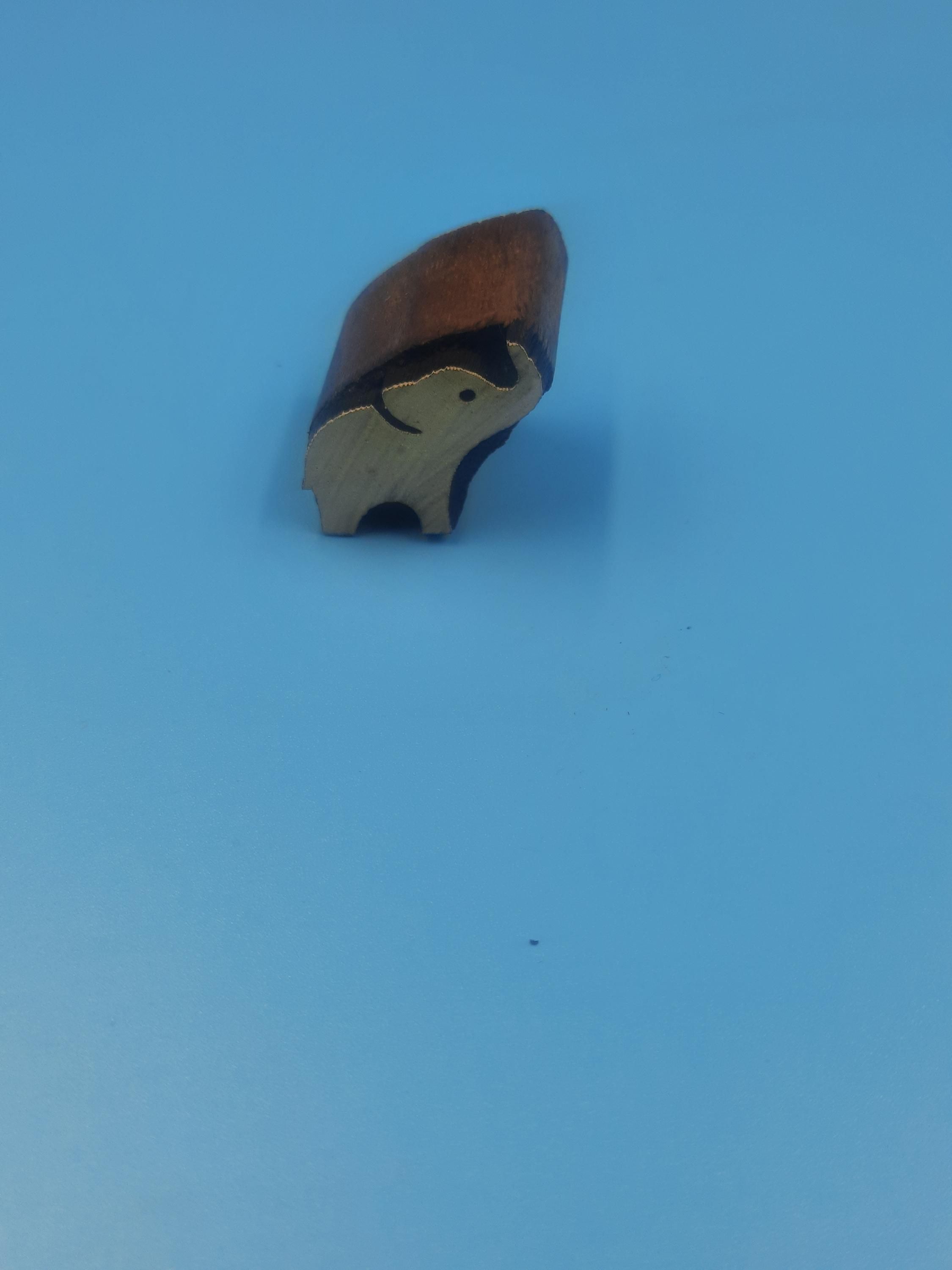 Mini Solid Elephant Wooden Printing Block Pottery Stamp, Batik Tjaps, Blaudruck stempel