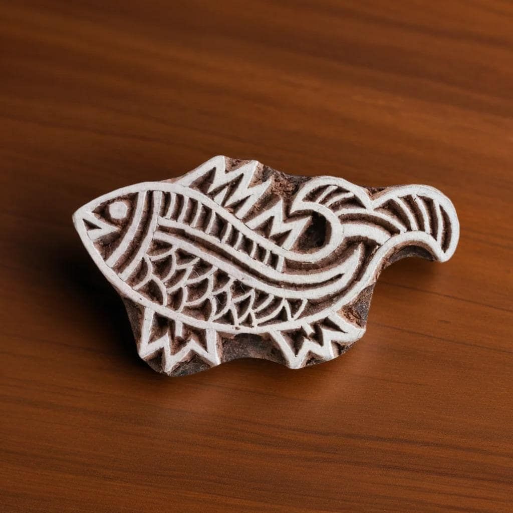 Wood Block - Fanciful Fish