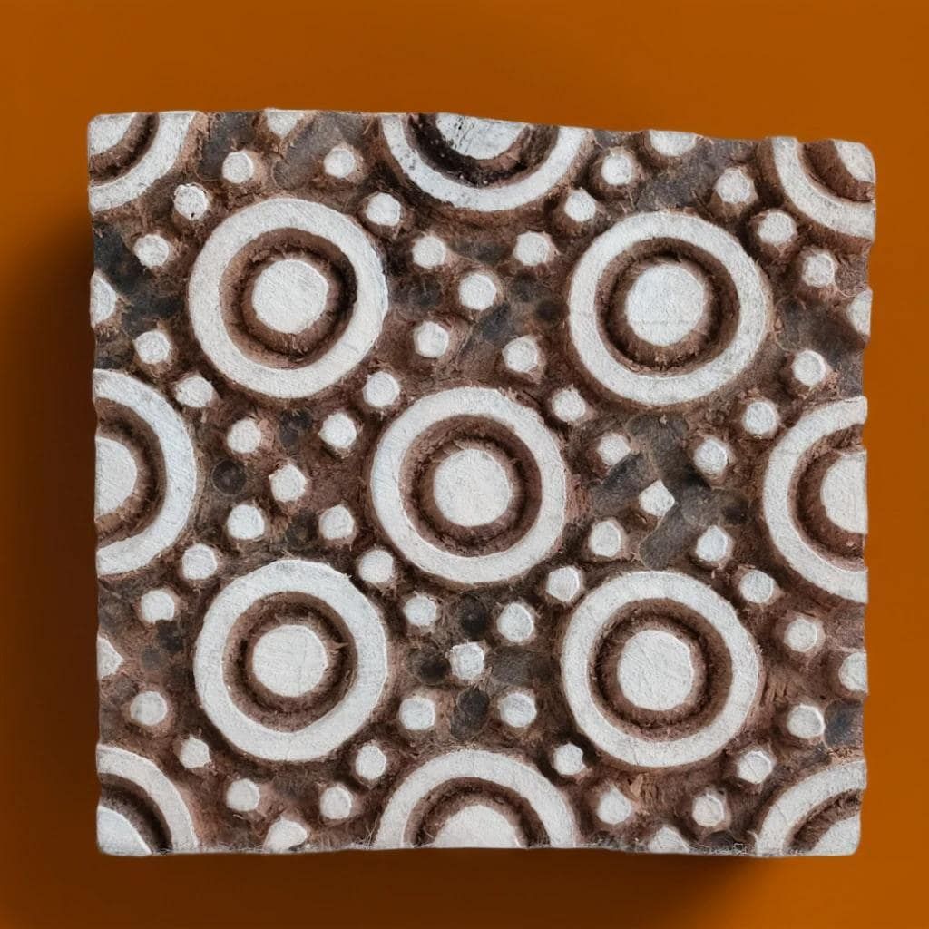 Wood Block - Playful Dots