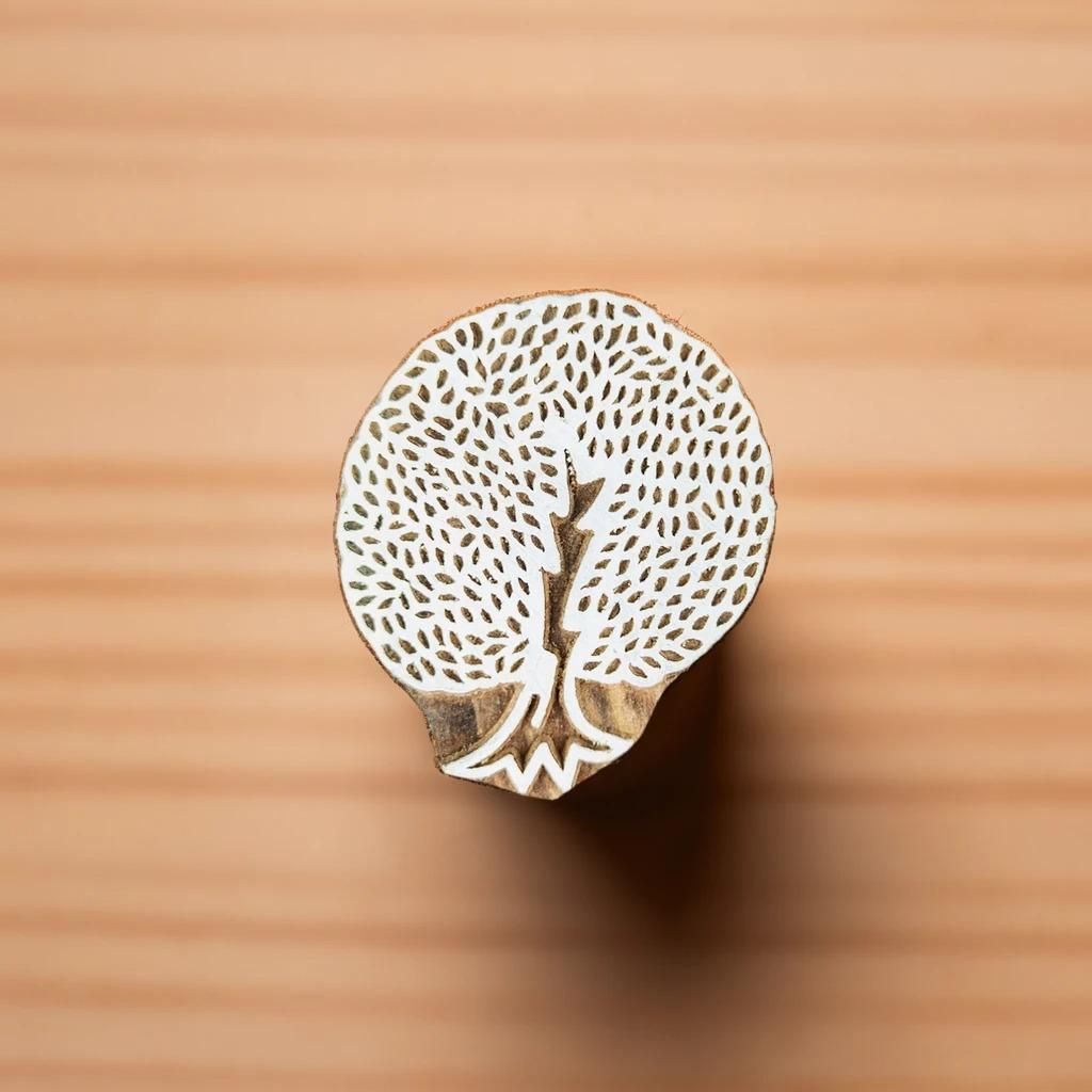 Summer Tree Wooden Printing Block | Fabric Printing and Batik Tools