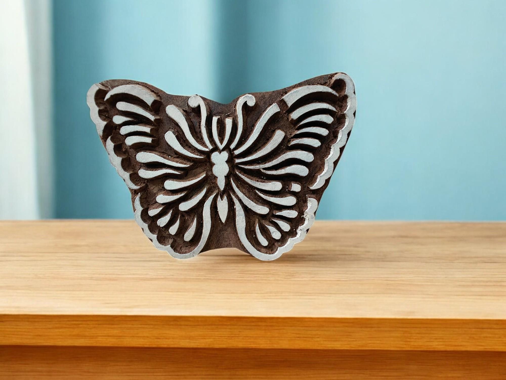 Solid Strip Butterfly pottery stamp ceramic mold scrapbooking tjap batik printing floral carved stamps.