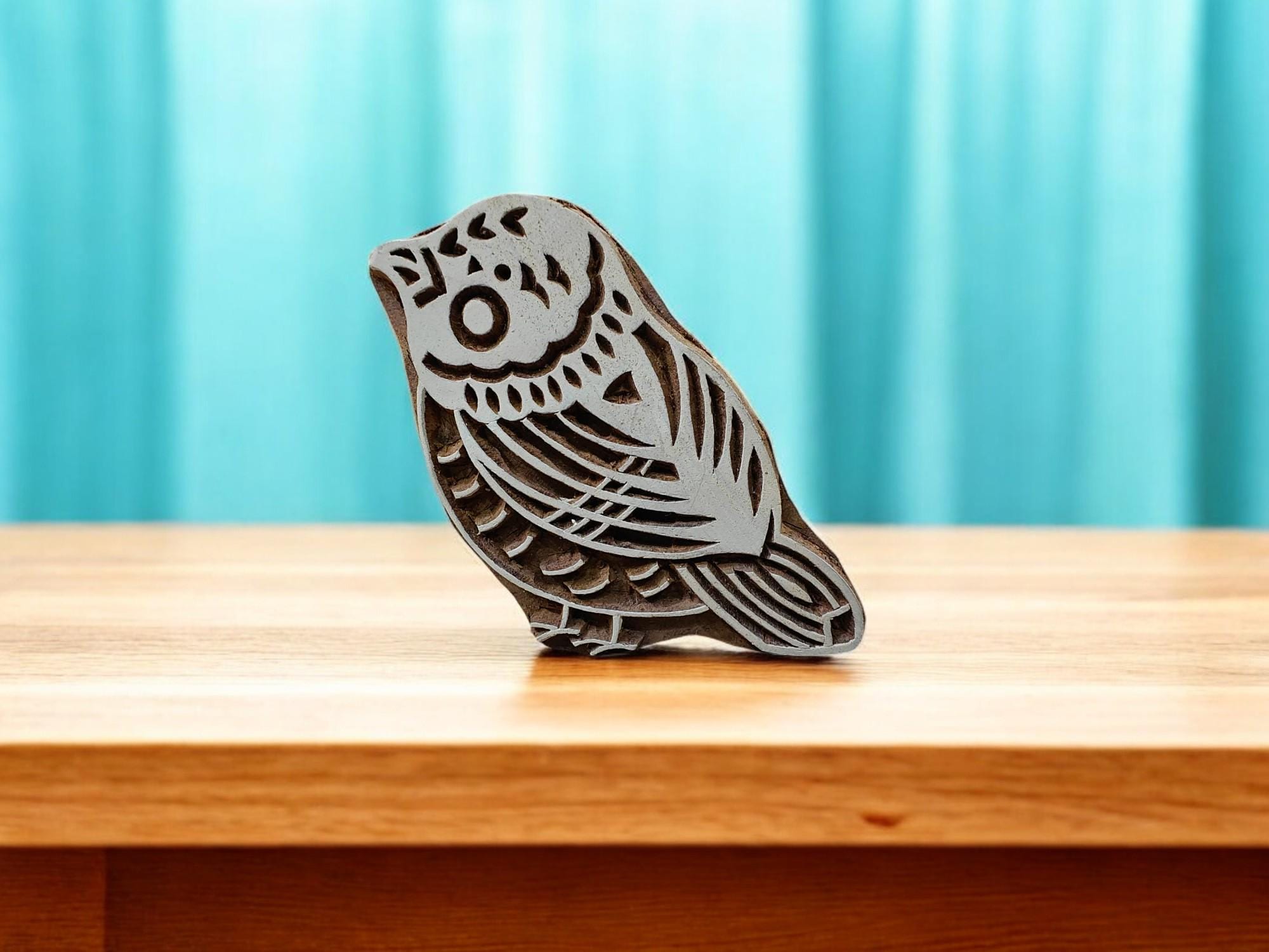 Canary Bird Wooden Printing Stamp, Pottery, Scrapbooking