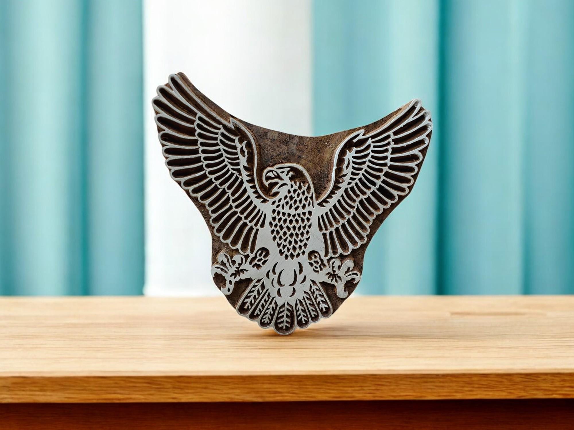 Hunting Hawk Birds pottery stamp ceramic mold scrapbooking tjap batik printing floral carved stamps.