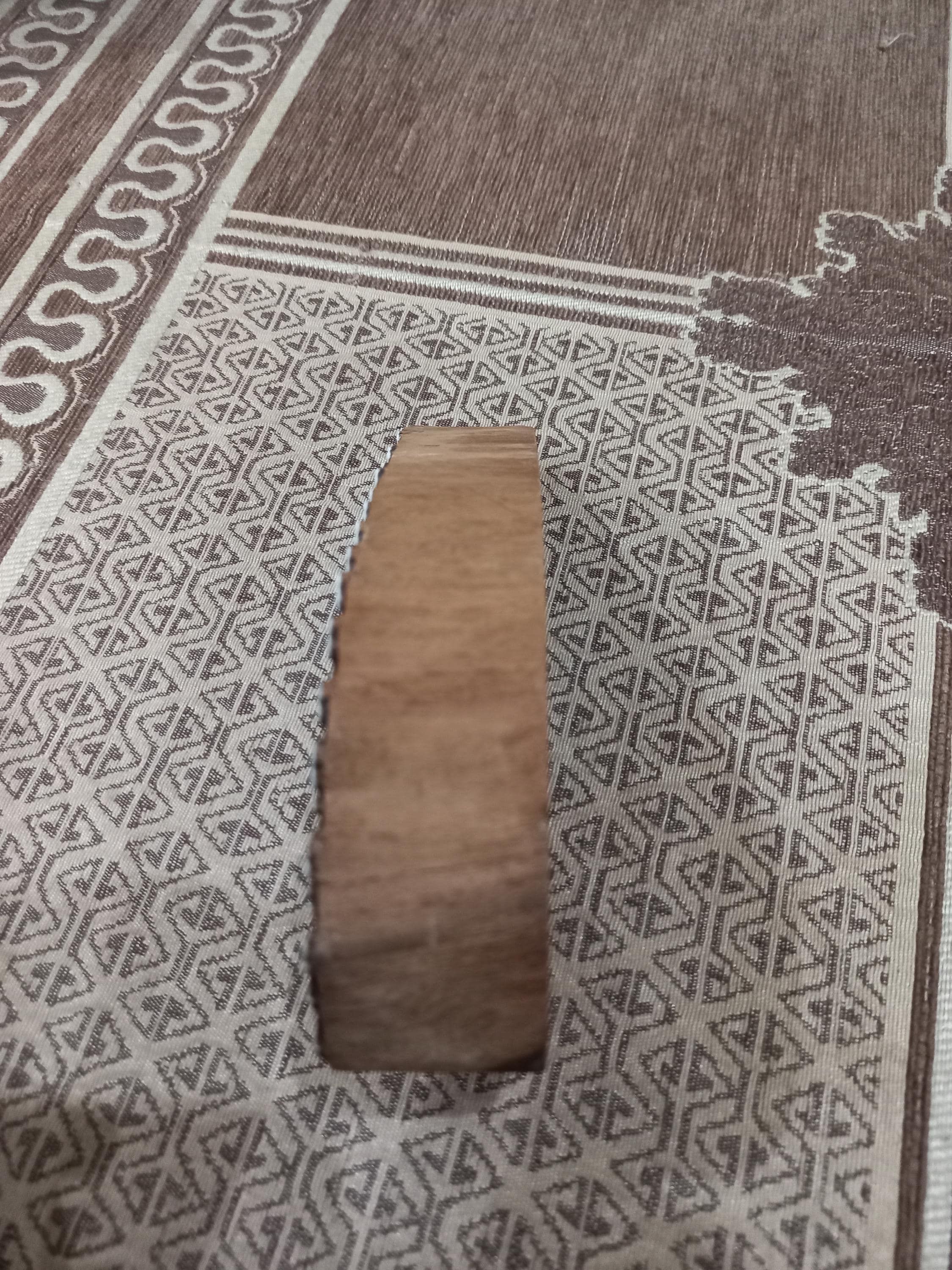 Floral Wooden Printing Block, Indian Pottery Stamp (15.5cm X 7.5cm)