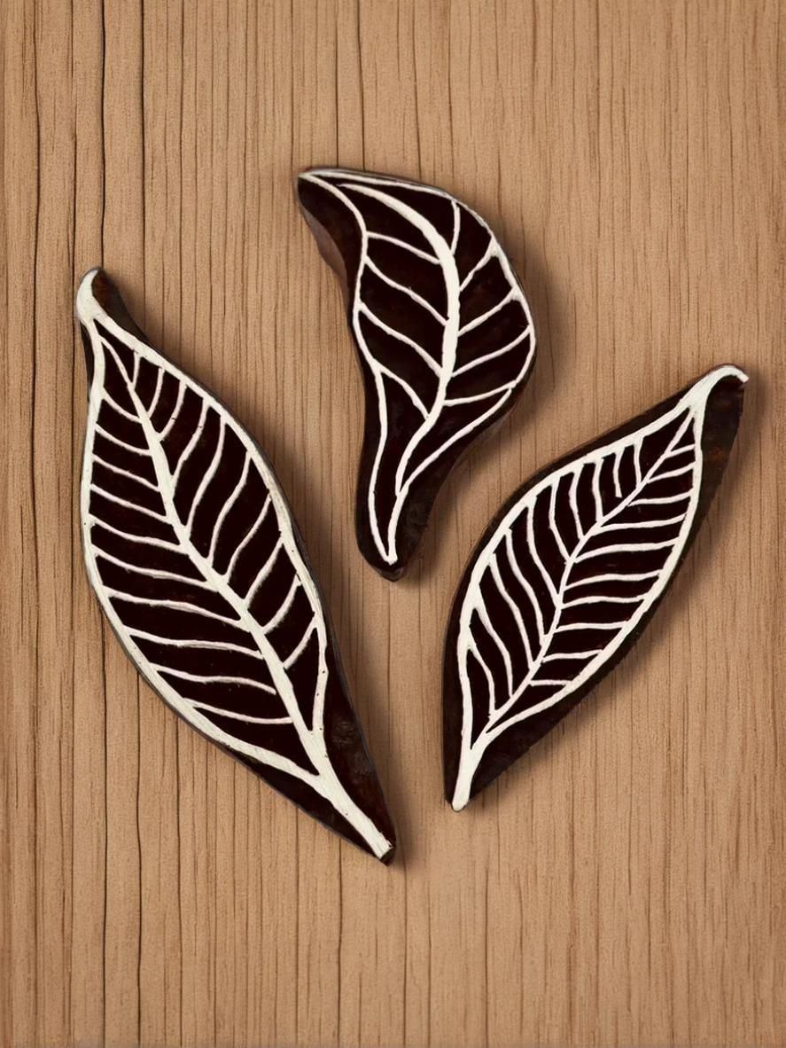 Eucalypt Leaf Wood Block Stamp