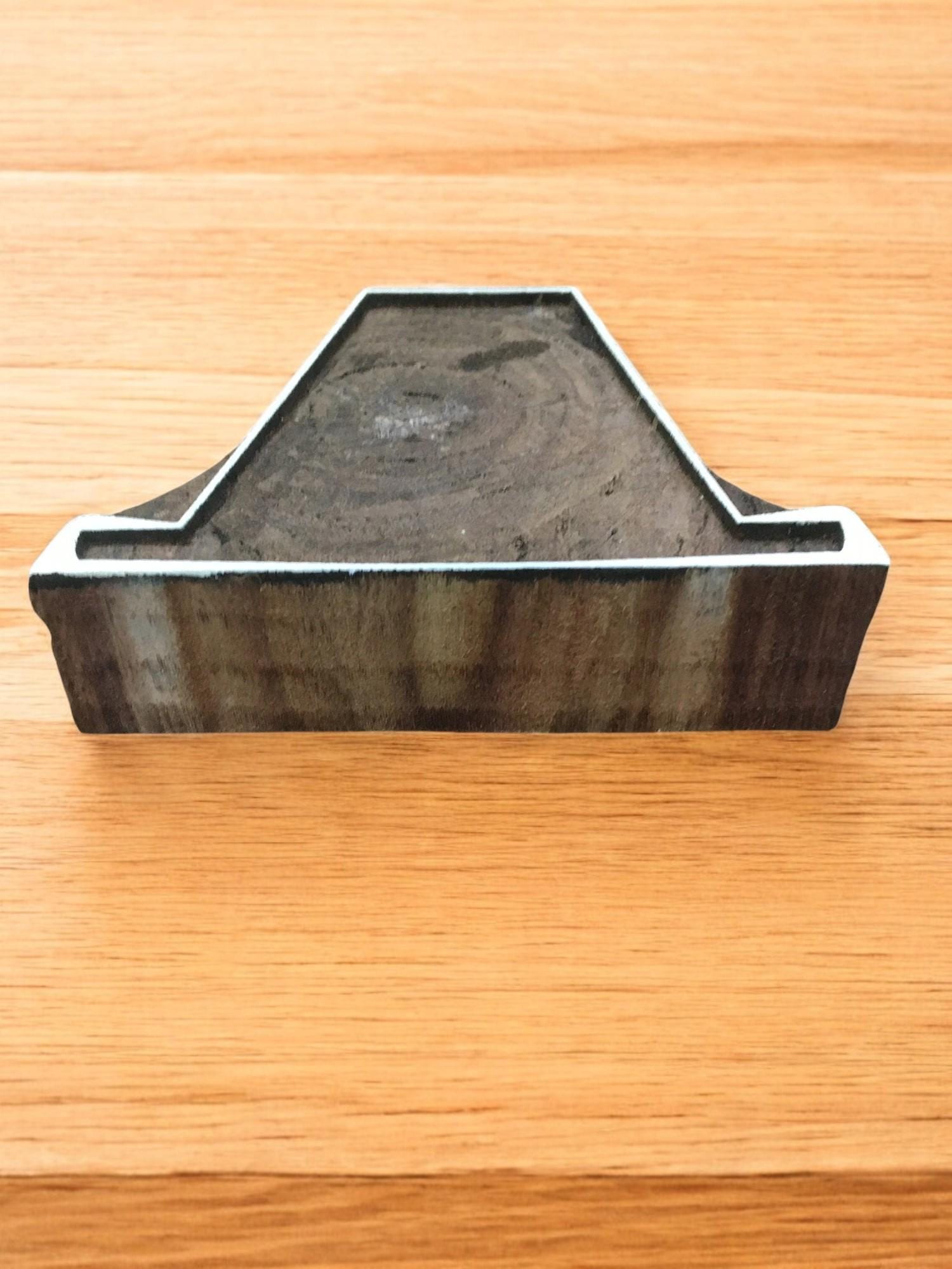 Welsh Hat Printing Block, Indian Wood Stamp (12x10 cm)