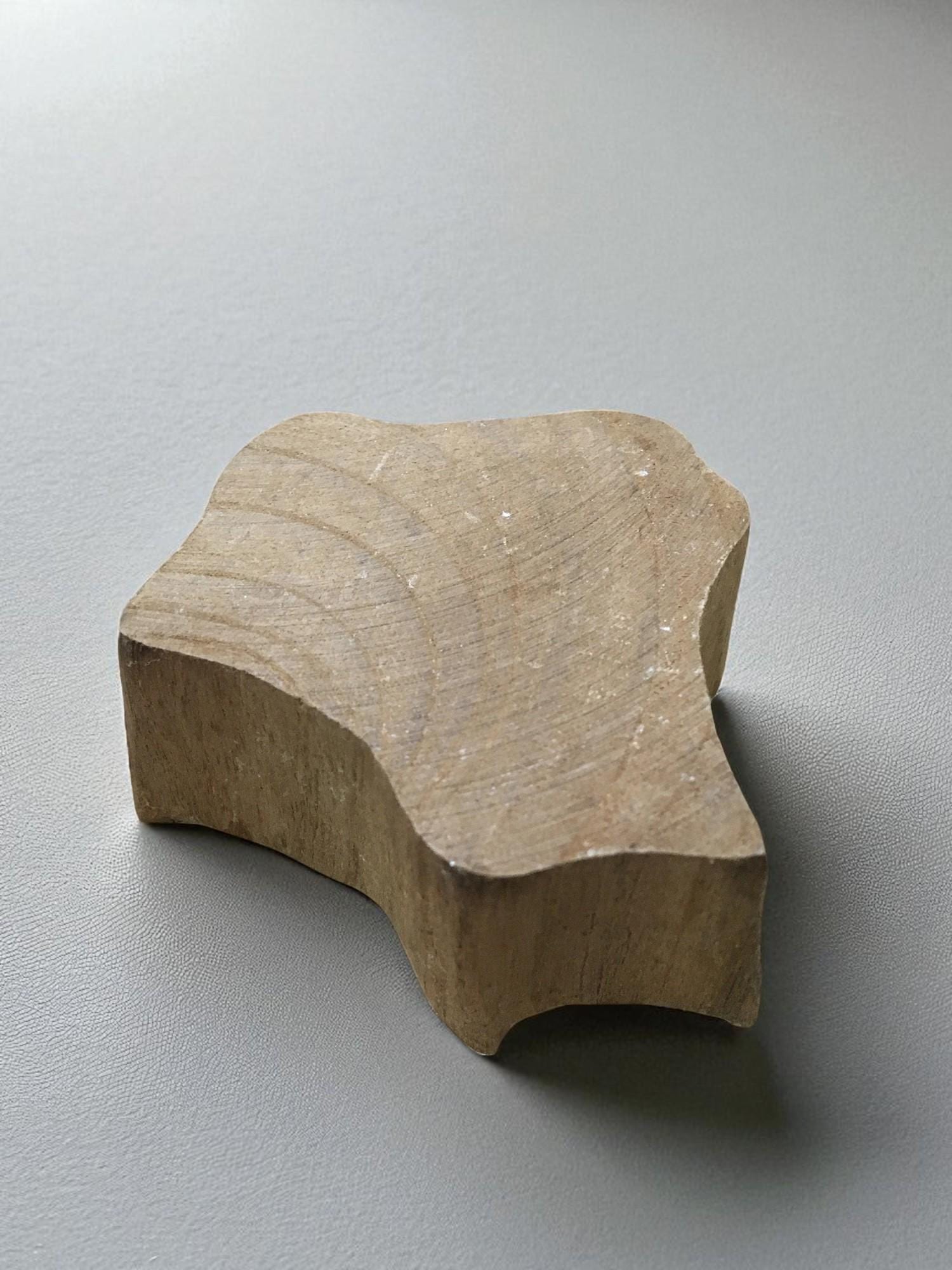 Ivy leaf,  hand carved Indian wood printing block; textile stamp; pottery stamp,