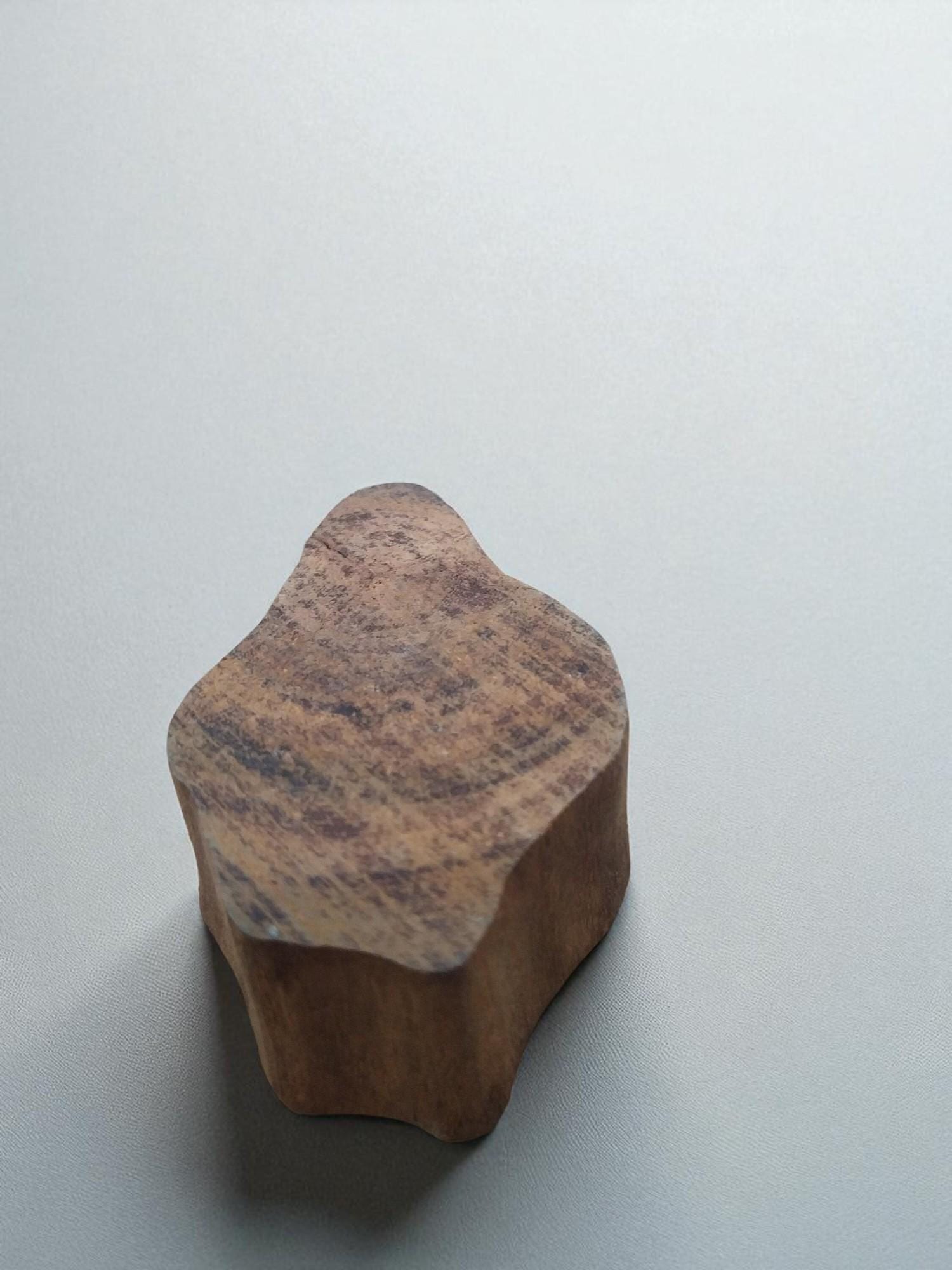 Trio Of Mushrooms , hand carved Indian wood printing block; textile stamp; pottery stamp,