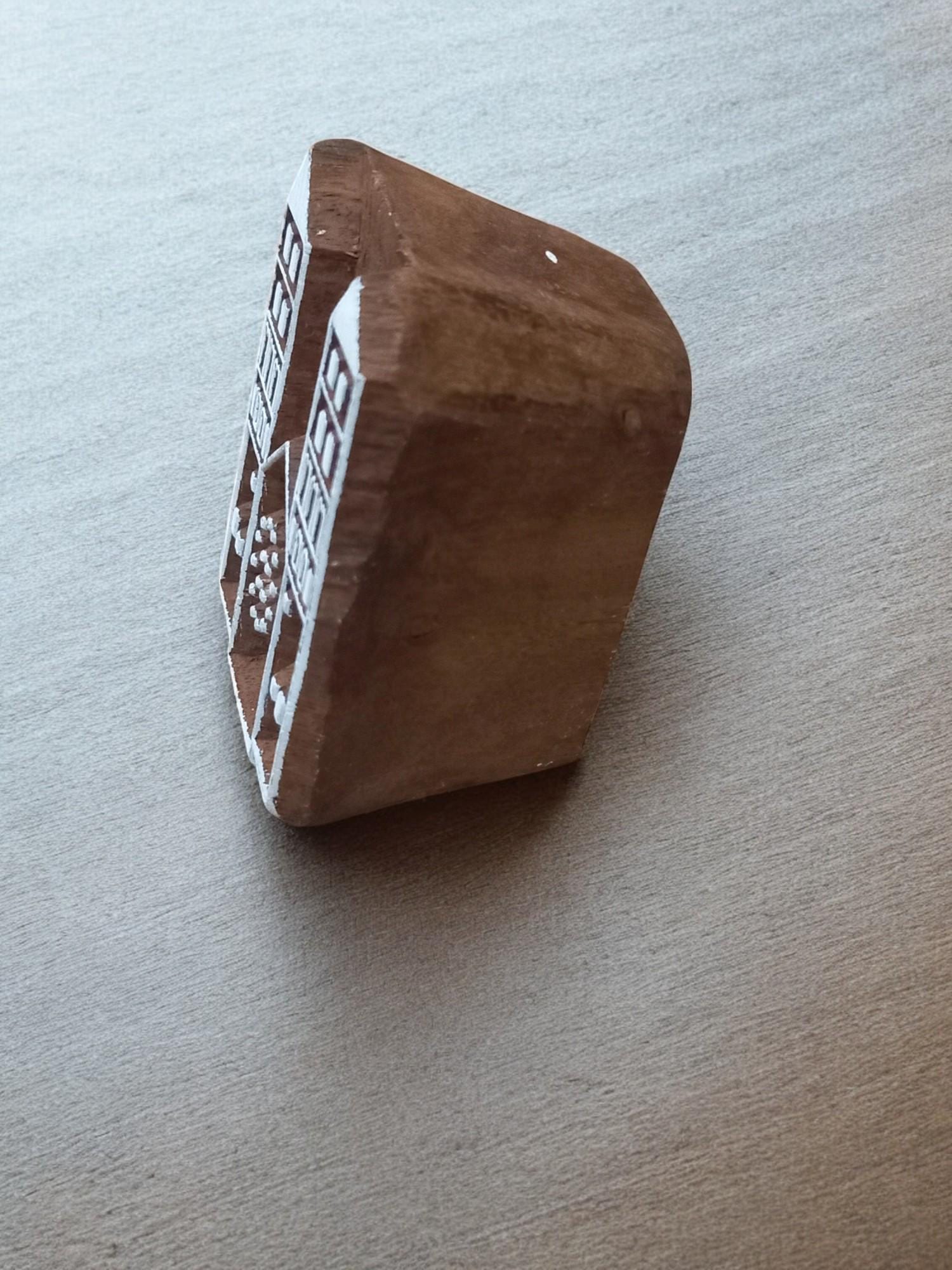 The Castle Gate,  hand carved Indian wood printing block; textile stamp; pottery stamp,