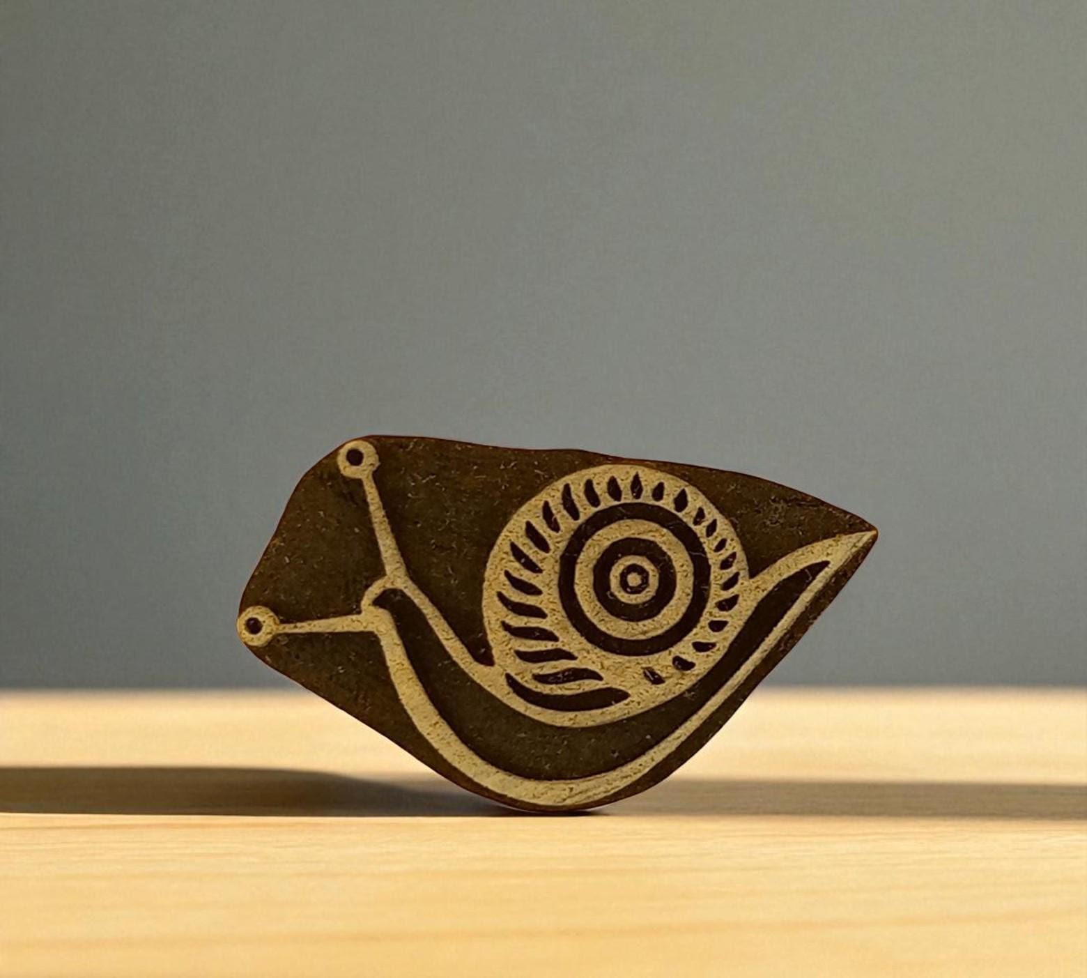 Snali  hand carved Indian wood printing block; textile stamp; pottery stamp,