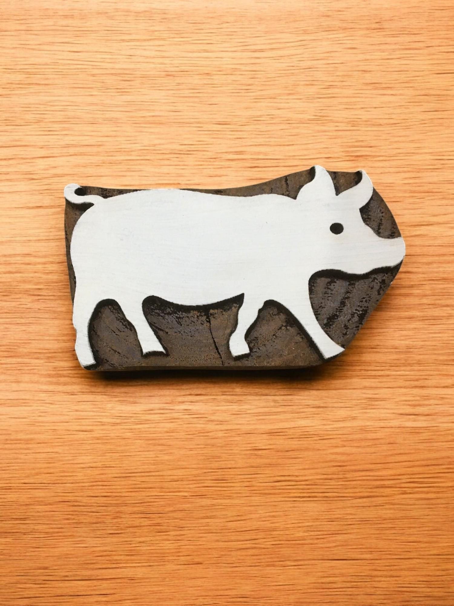 Indian wooden printing block - Pig Stamp, Wood Block Stamps, Tjaps, Pottery stamps, Indian Wood Stamps, Soap stamp