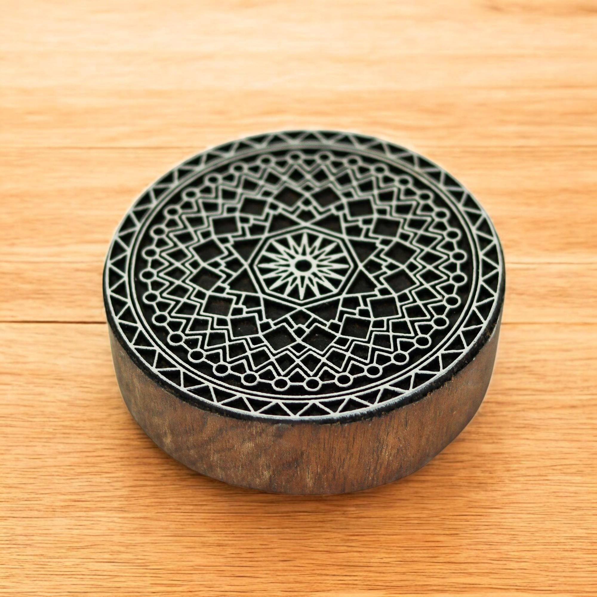 Mandala 02, Mandala pottery stamp ceramic mould scrapbooking tjap batik printing floral carved stamps.