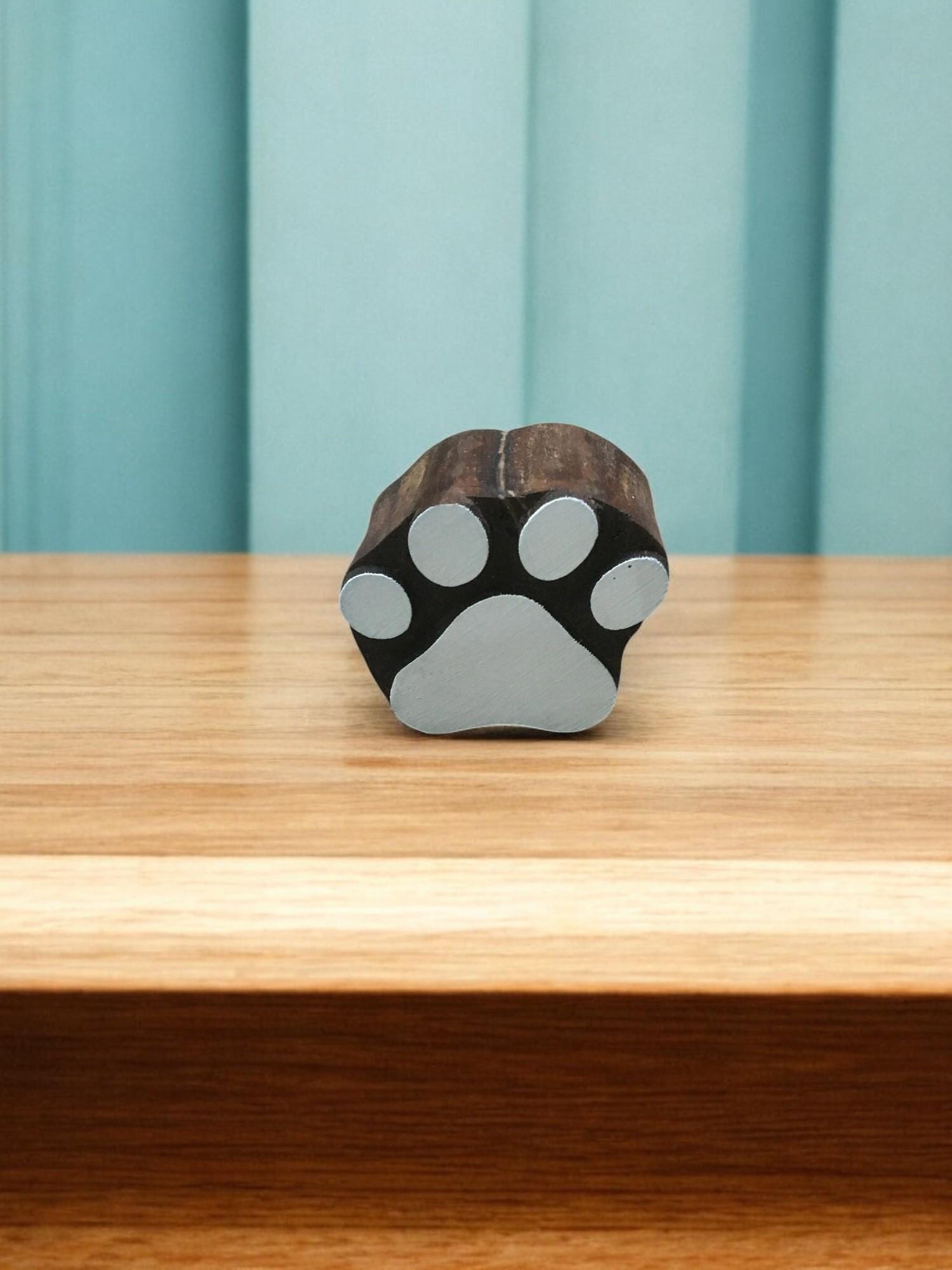 Cat Paw Print Stamp, Indian Wooden Printing Block