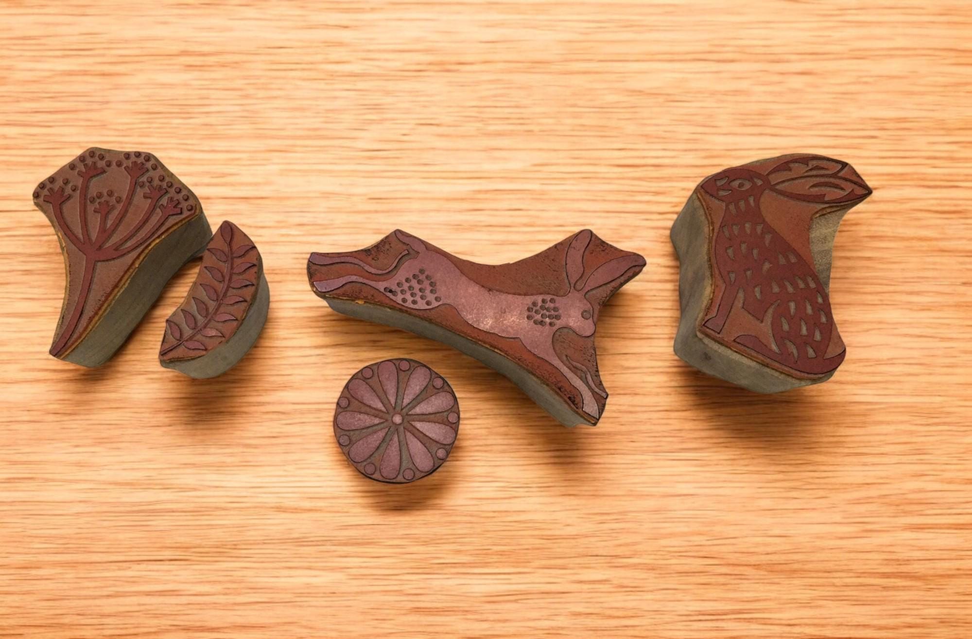 Hares and Seed Block Set stamp