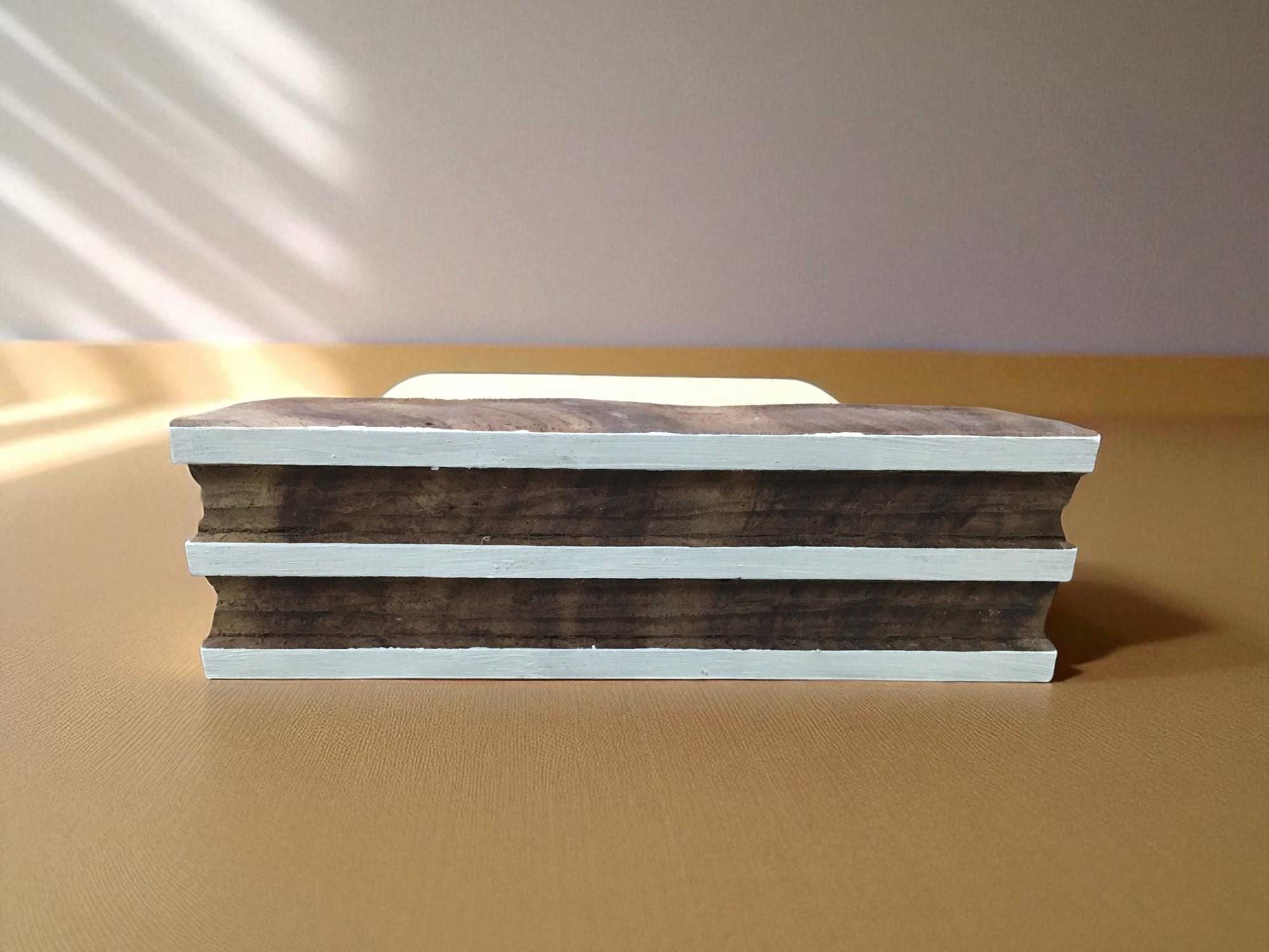 Triple Stripe Border,  hand carved Indian wood printing block; textile stamp; pottery stamp,