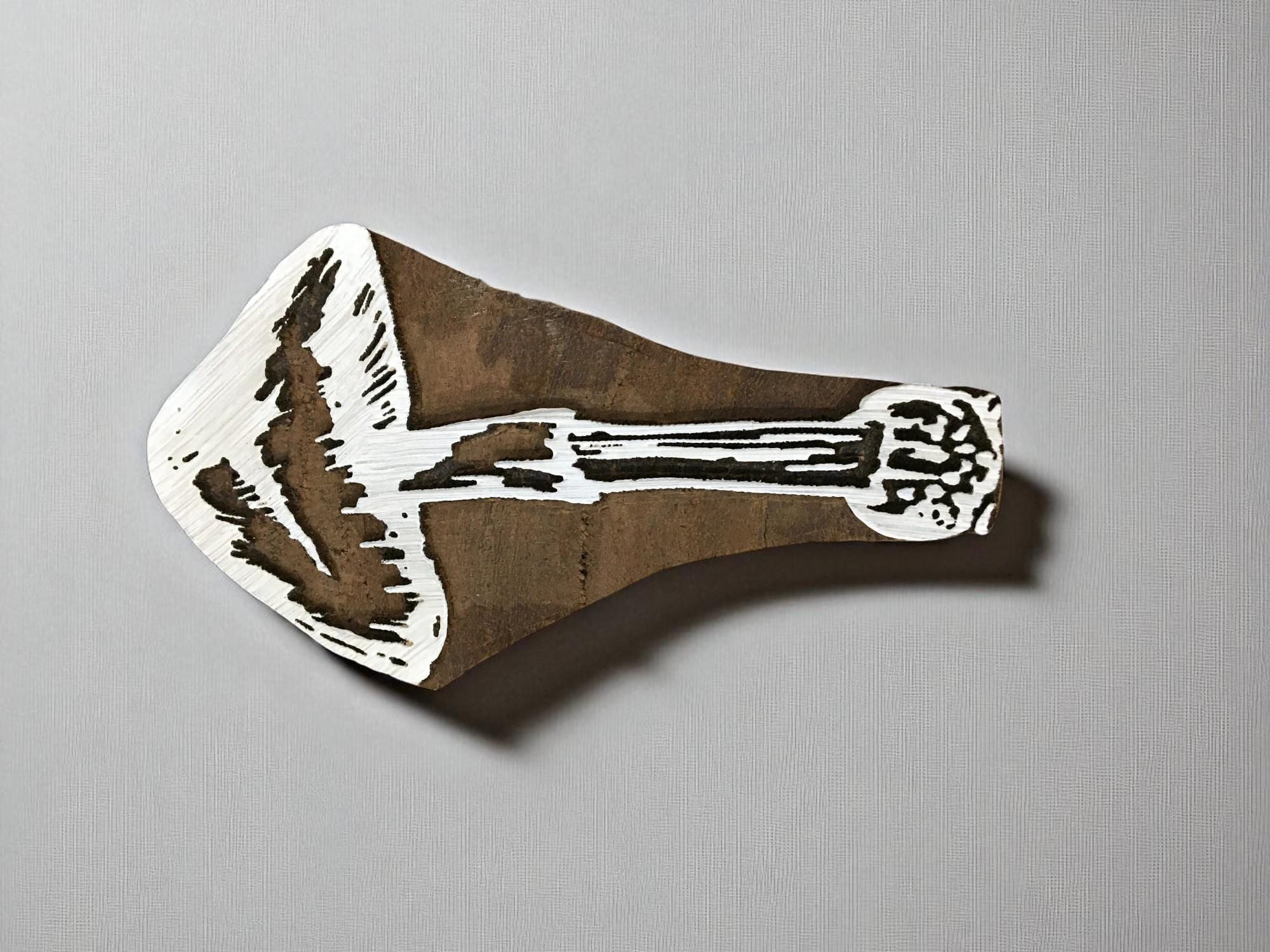 Wood Fungi Mushroom Wooden Batik Pottery Stamp