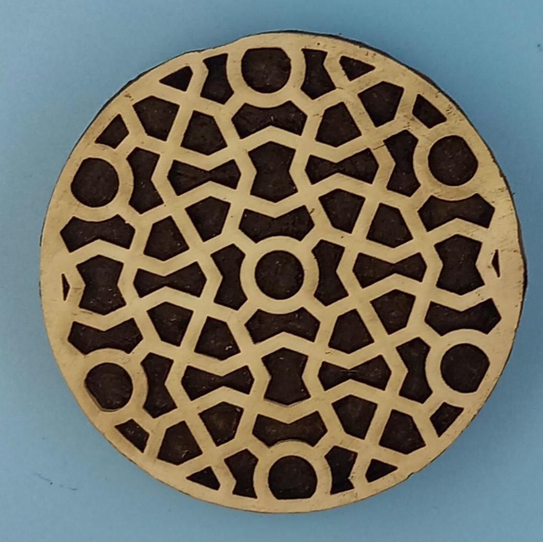 Geometric Mandala Wooden Printing Block Pottery Stamp, Batik Tjaps, Blaudruck stempel