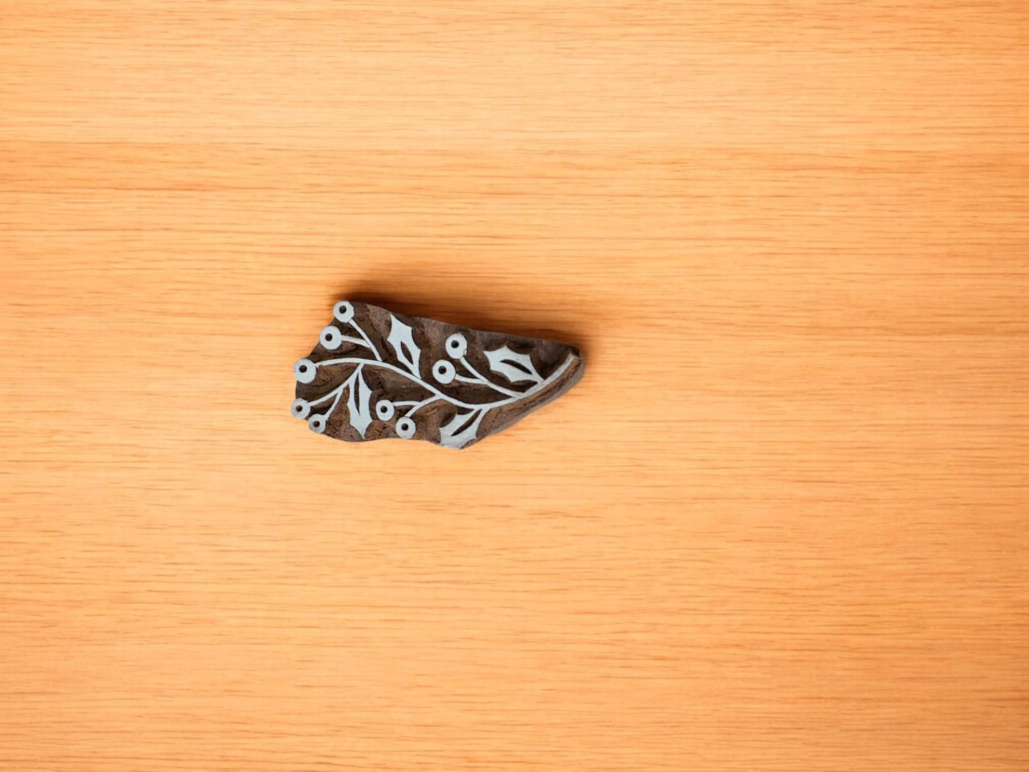 Stem Plant pottery stamp ceramic mold scrapbooking tjap batik printing floral carved stamps.