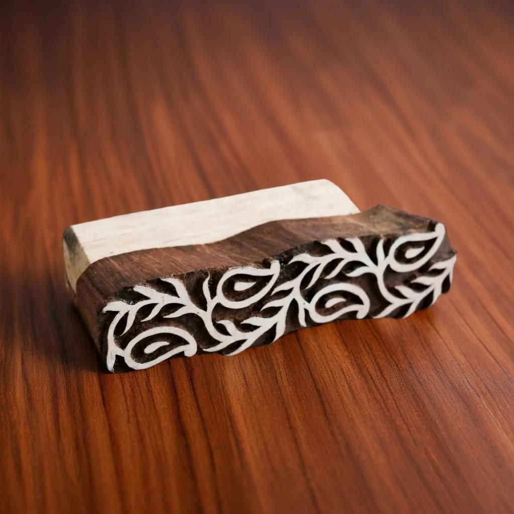 Wood Block - Paisley Vine