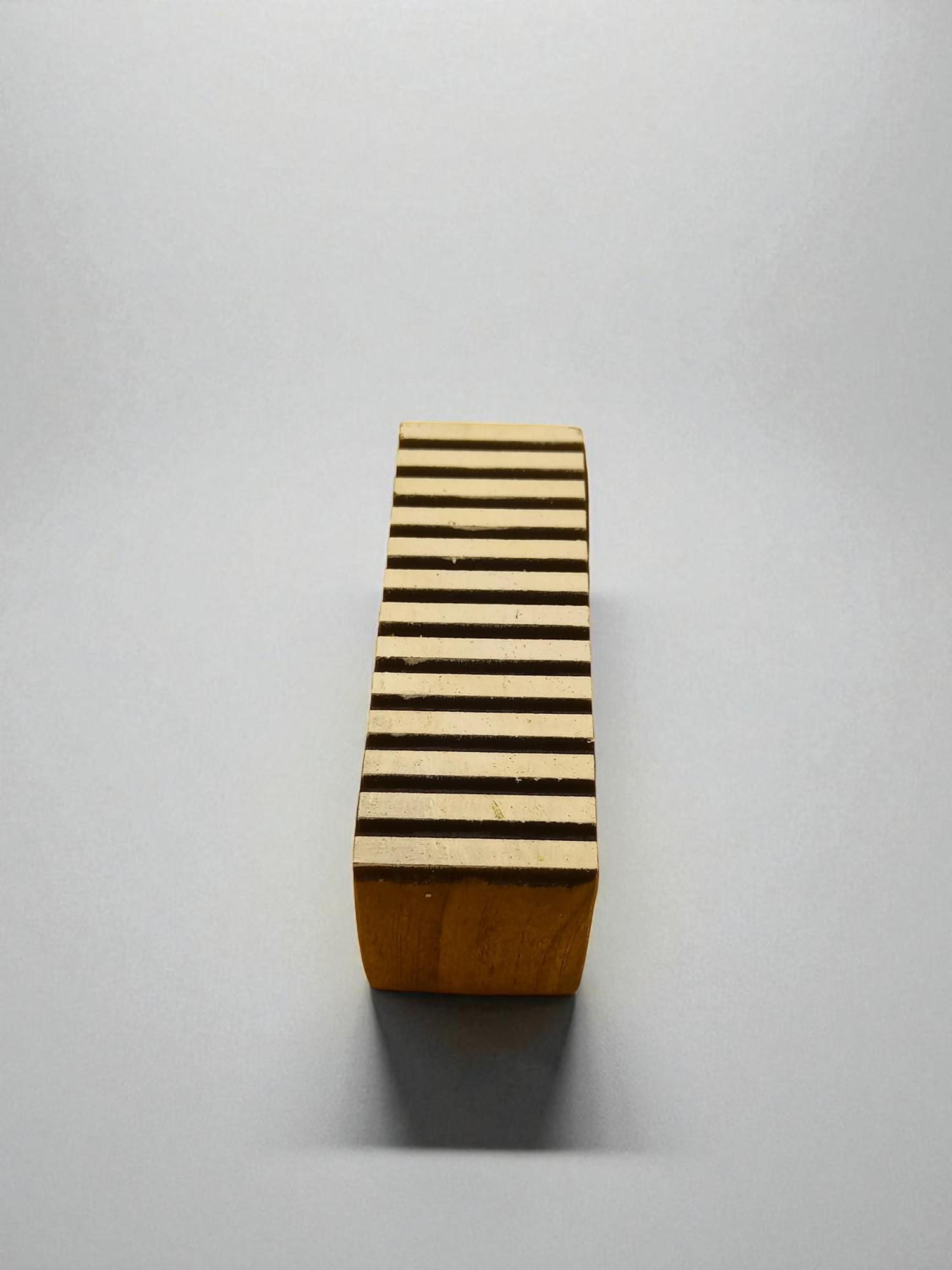 Thin Solid Lines Border hand carved Indian wood printing block; textile stamp; pottery stamp,