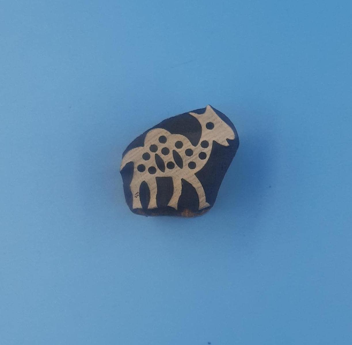 Mini Camel Wooden Printing Block Pottery Stamp, Batik Tjaps, Blaudruck stempel