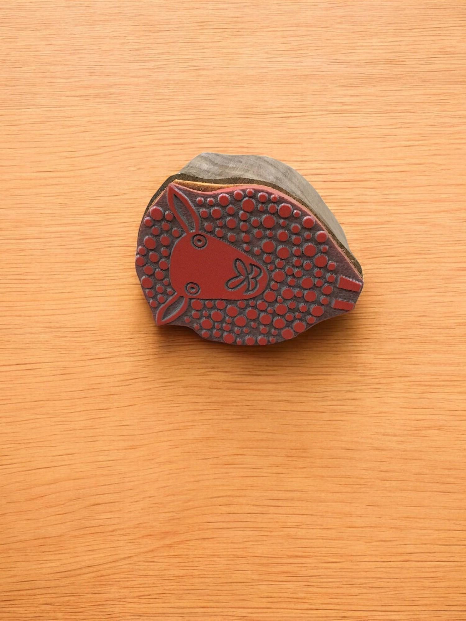 Dotty Sheep Wood Block Stamp, Textile Printing (6.0 cm x 4.60 cm)