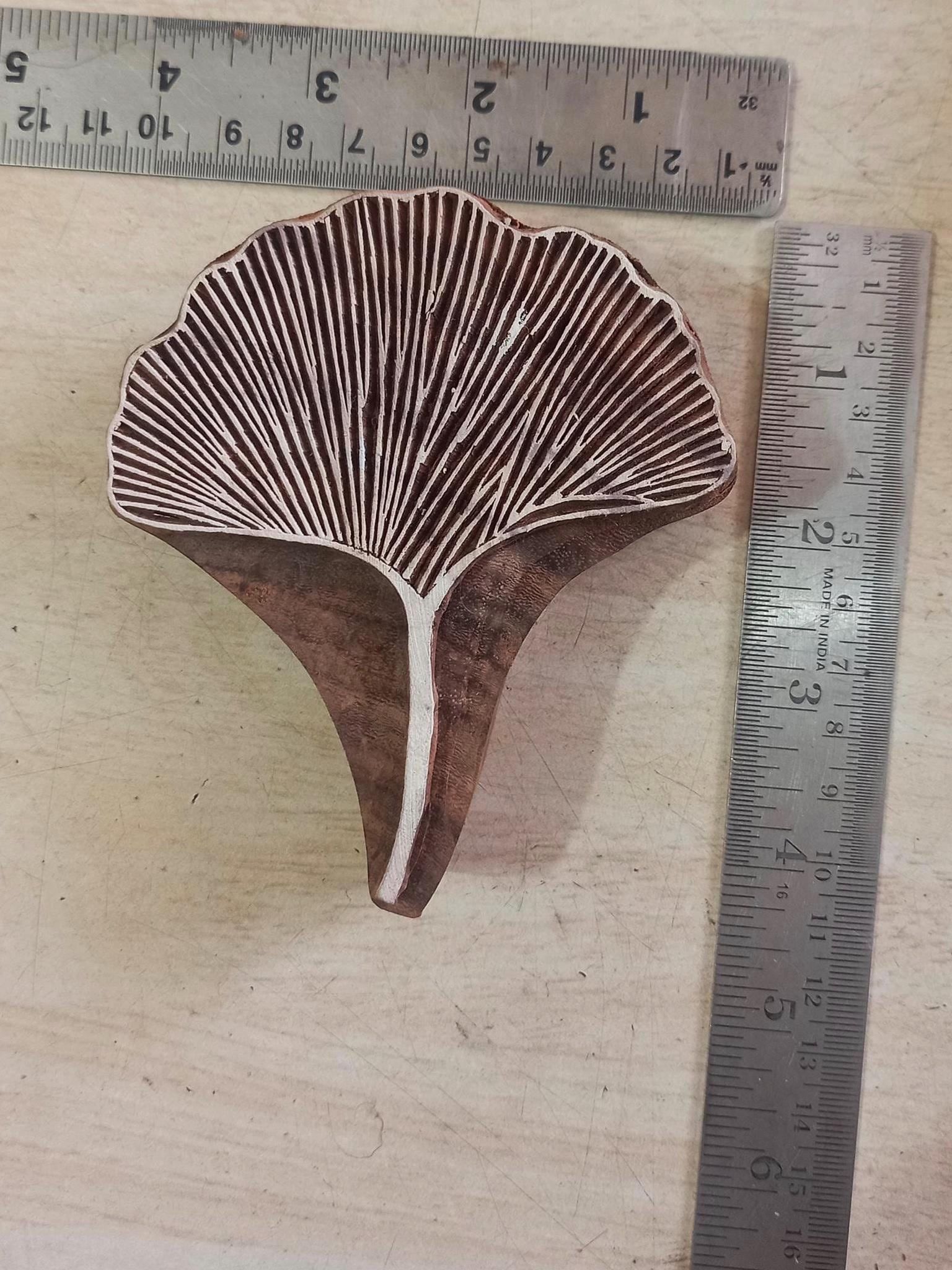 Fern Leaf Wooden Printing Block Pottery Stamp, Batik Tjaps, Blaudruck stempel