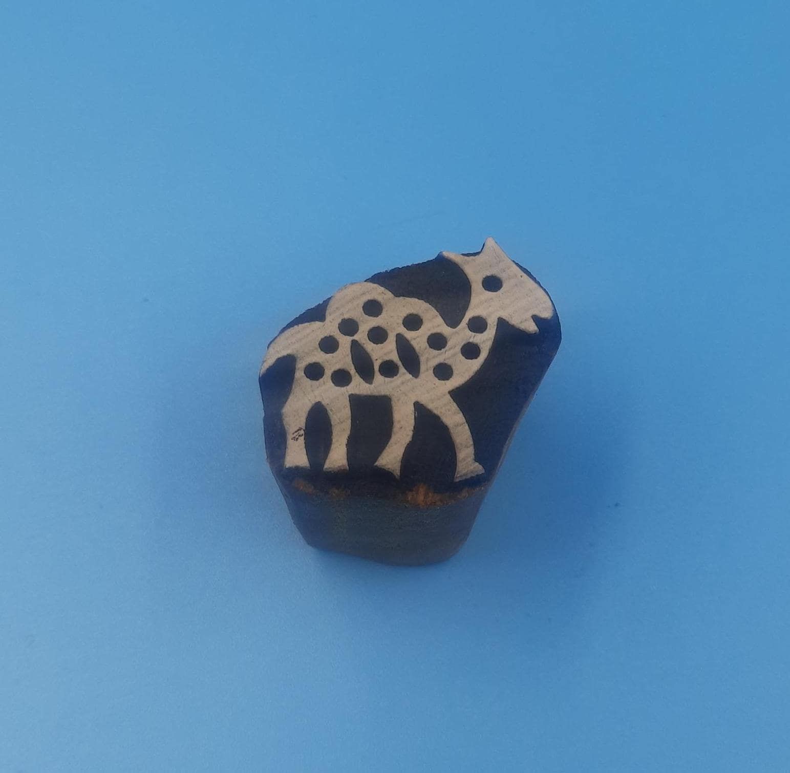Mini Camel Wooden Printing Block Pottery Stamp, Batik Tjaps, Blaudruck stempel