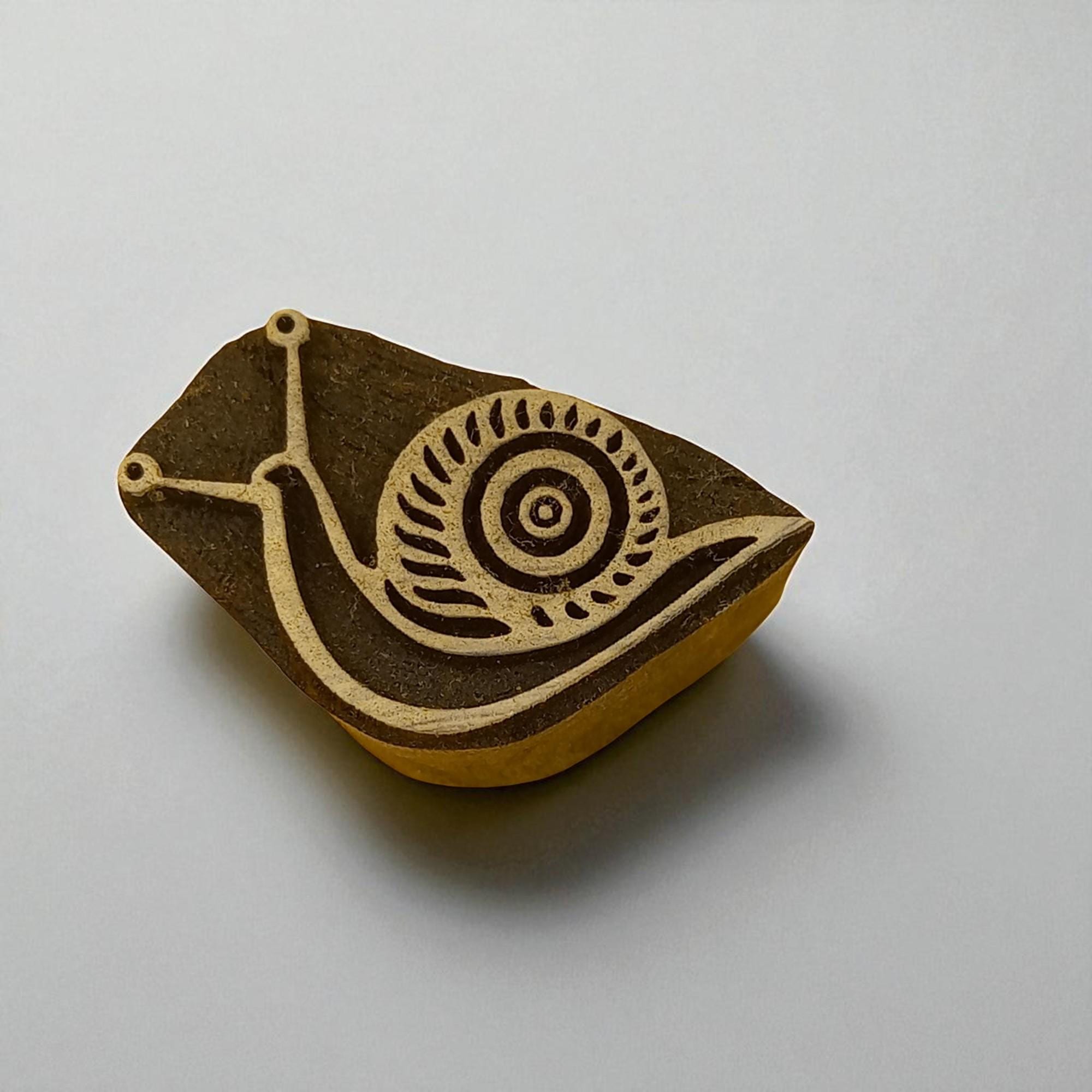Snali  hand carved Indian wood printing block; textile stamp; pottery stamp,